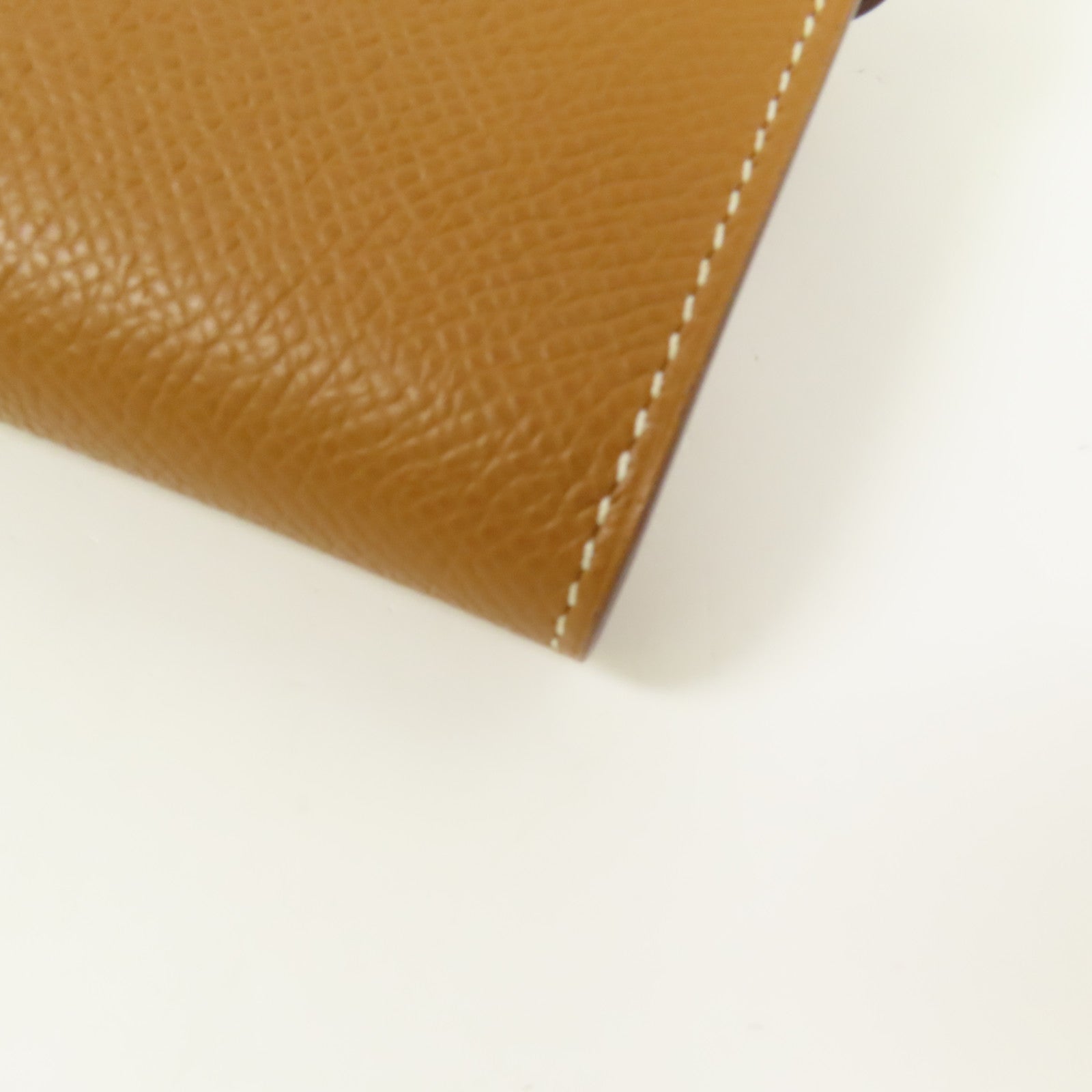 HERMES Epsom皮革Kelly Long Wallet銀扣長錢包Gold