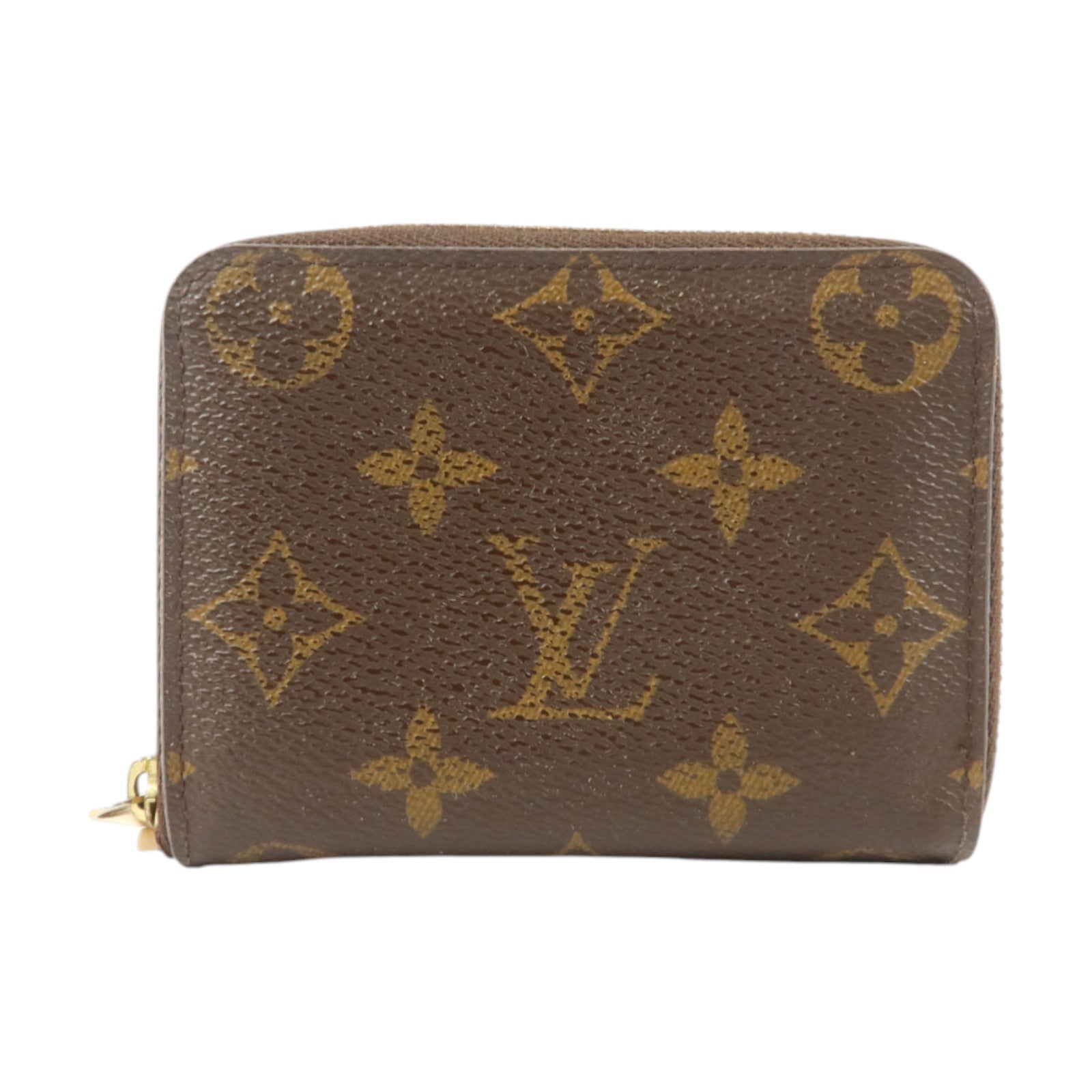 LOUIS VUITTON Monogram Zippy Coin Purse金扣零錢包棕色