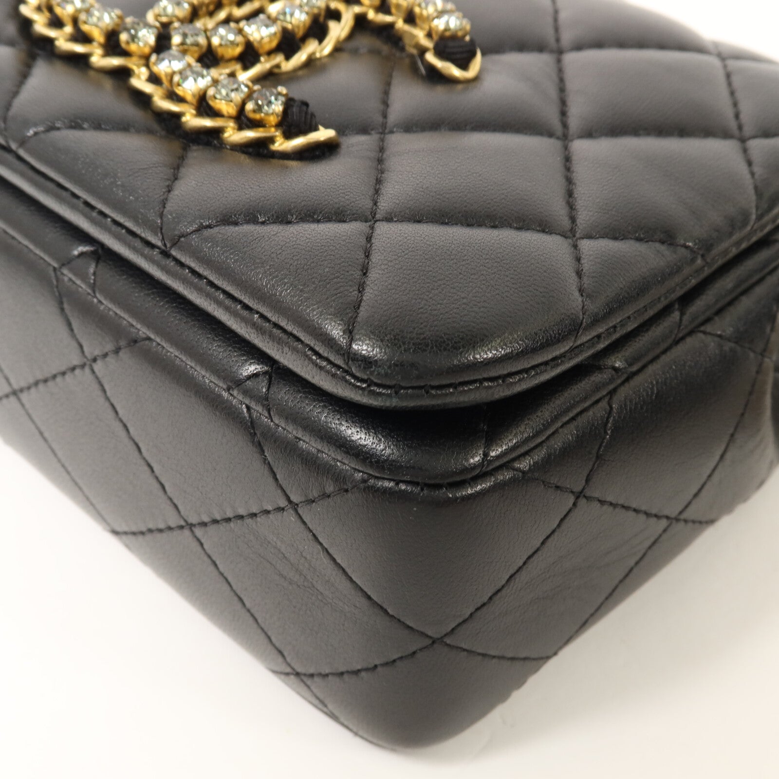 CHANEL 羊皮皮革Seasonal Mini鏈帶肩背袋