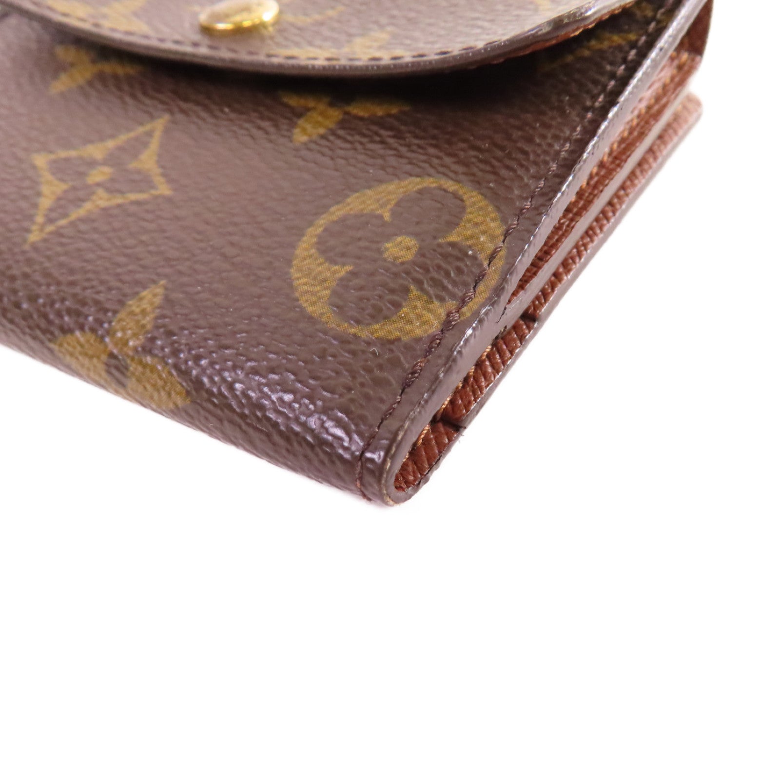 LOUIS VUITTON 【激減優惠】Monogram Card Case金扣零錢卡套啡色