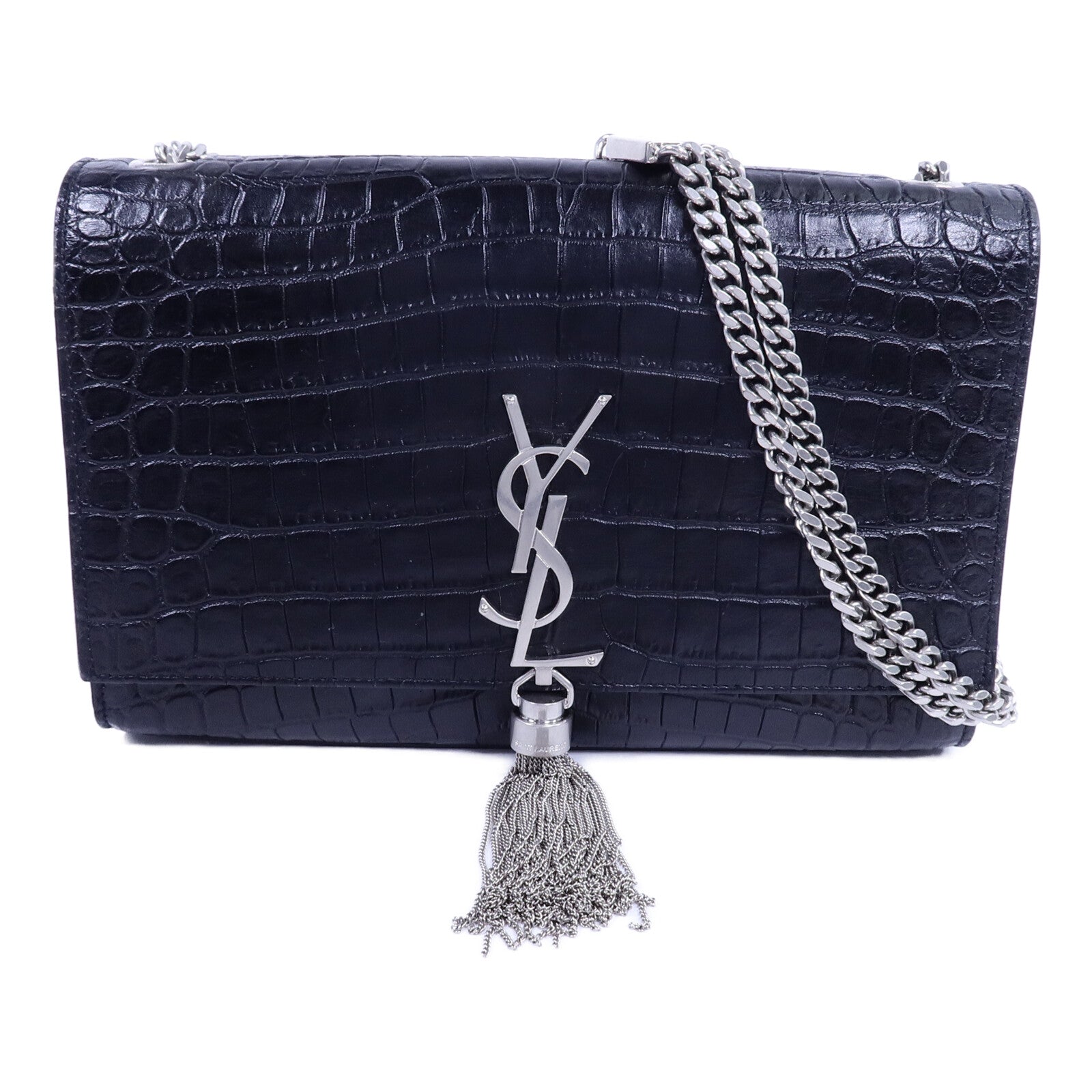 SAINT LAURENT 牛皮皮革Kate Tassel鏈帶肩背袋