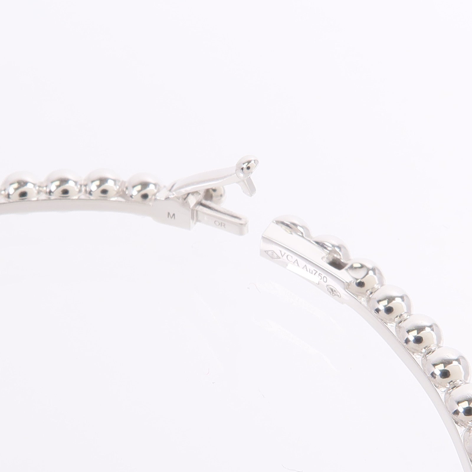 Van Cleef & Arpels 18K白金Perlee Pearls Bangle手鐲