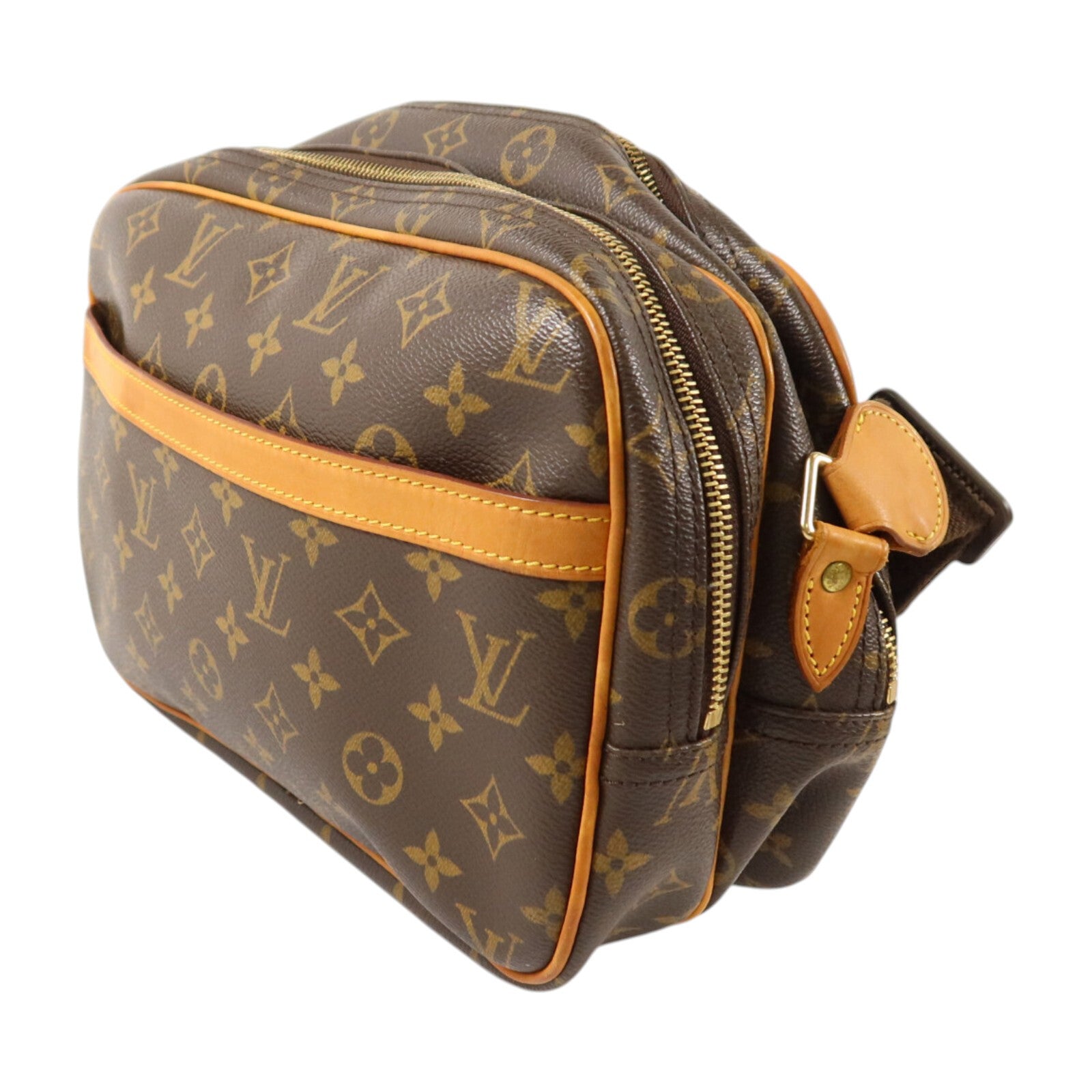 LOUIS VUITTON Monogram Reporter PM金扣肩背袋