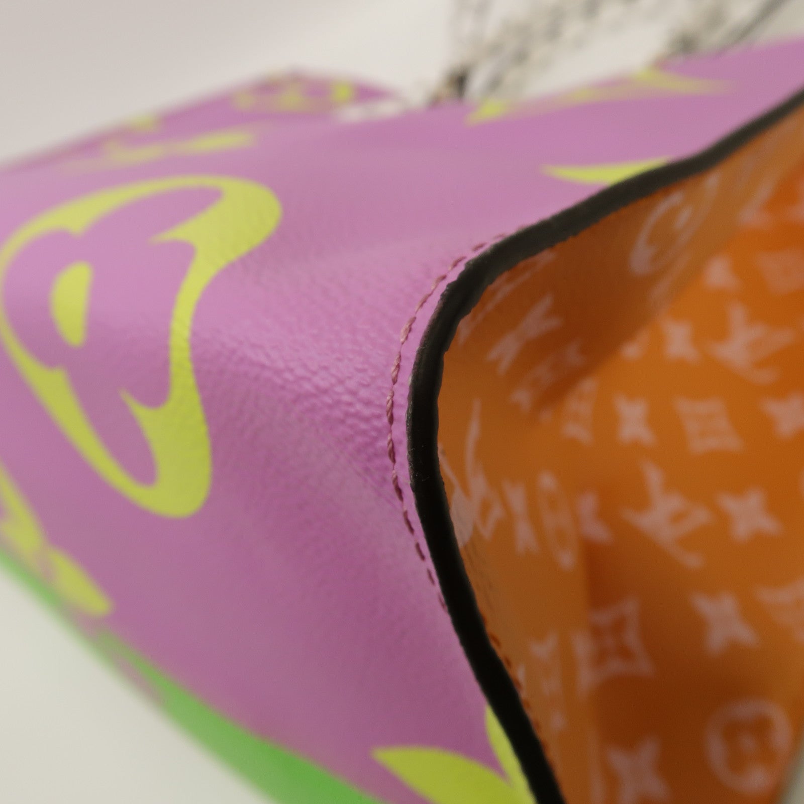 LOUIS VUITTON Monogram Giant On The Go GM金扣手挽肩背兩用袋彩色