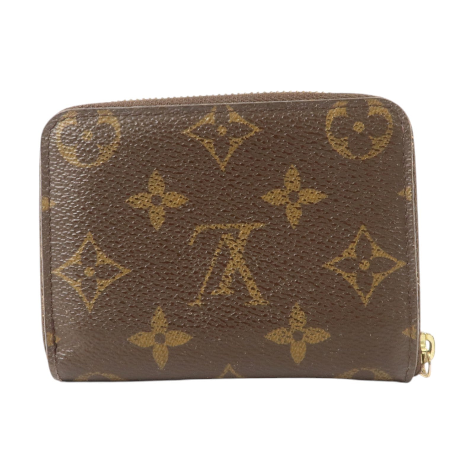 LOUIS VUITTON Monogram Zippy Coin Purse金扣零錢包棕色