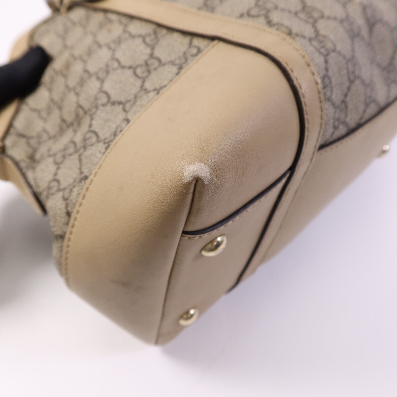GUCCI 塗層帆布Shoulder Bag金扣肩背袋