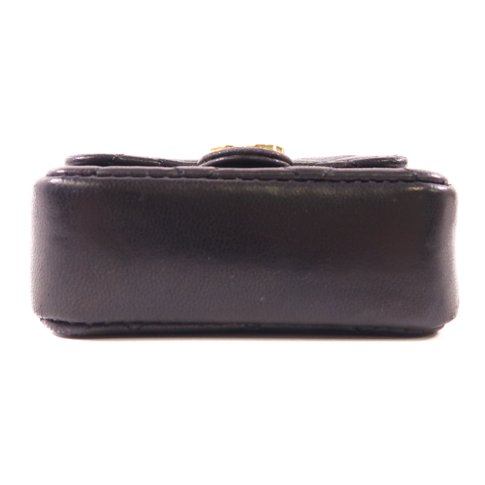 CHANEL CC GHW Vintage Mini Bag Chain Shoulder Bag Calfskin Leather Black