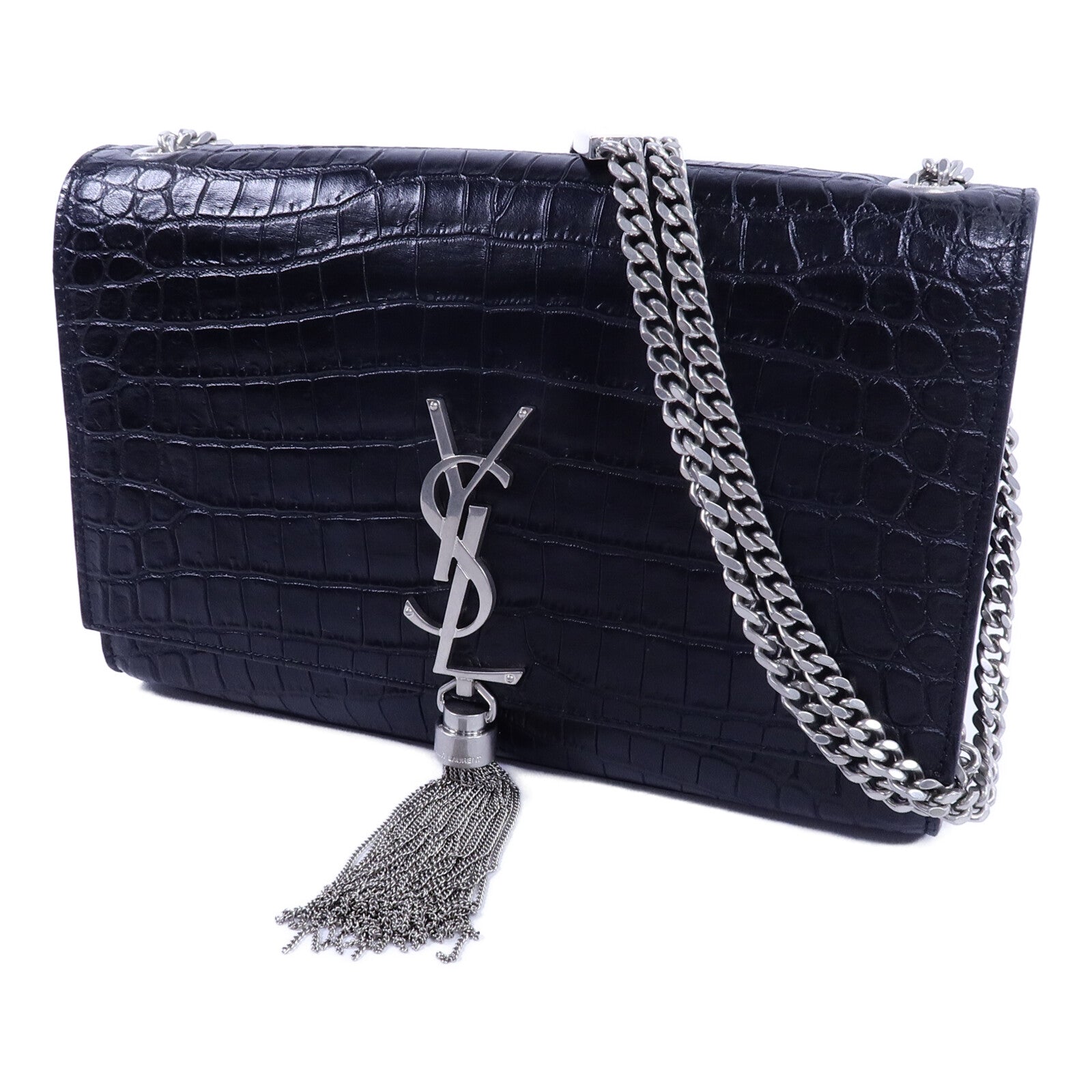 SAINT LAURENT 牛皮皮革Kate Tassel鏈帶肩背袋
