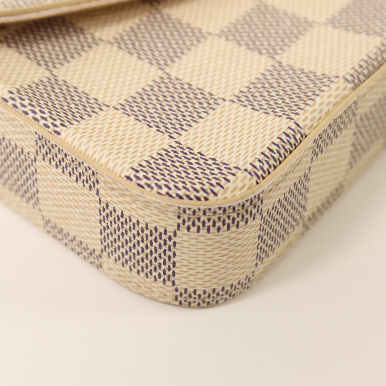 LOUIS VUITTON Damier Azur Felicie Pochette金扣鏈帶手挽肩背兩用袋