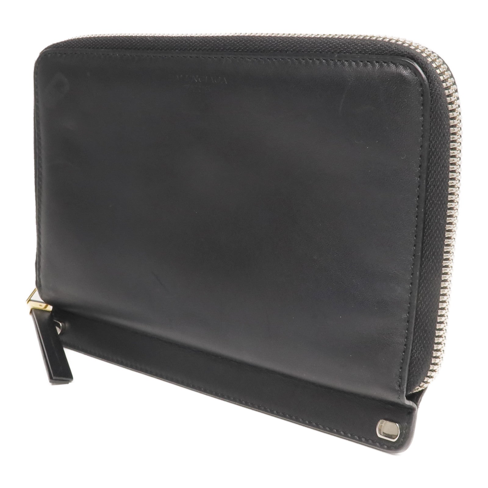 BALENCIAGA 【激減優惠】牛皮皮革Round Zip Wallet長錢包