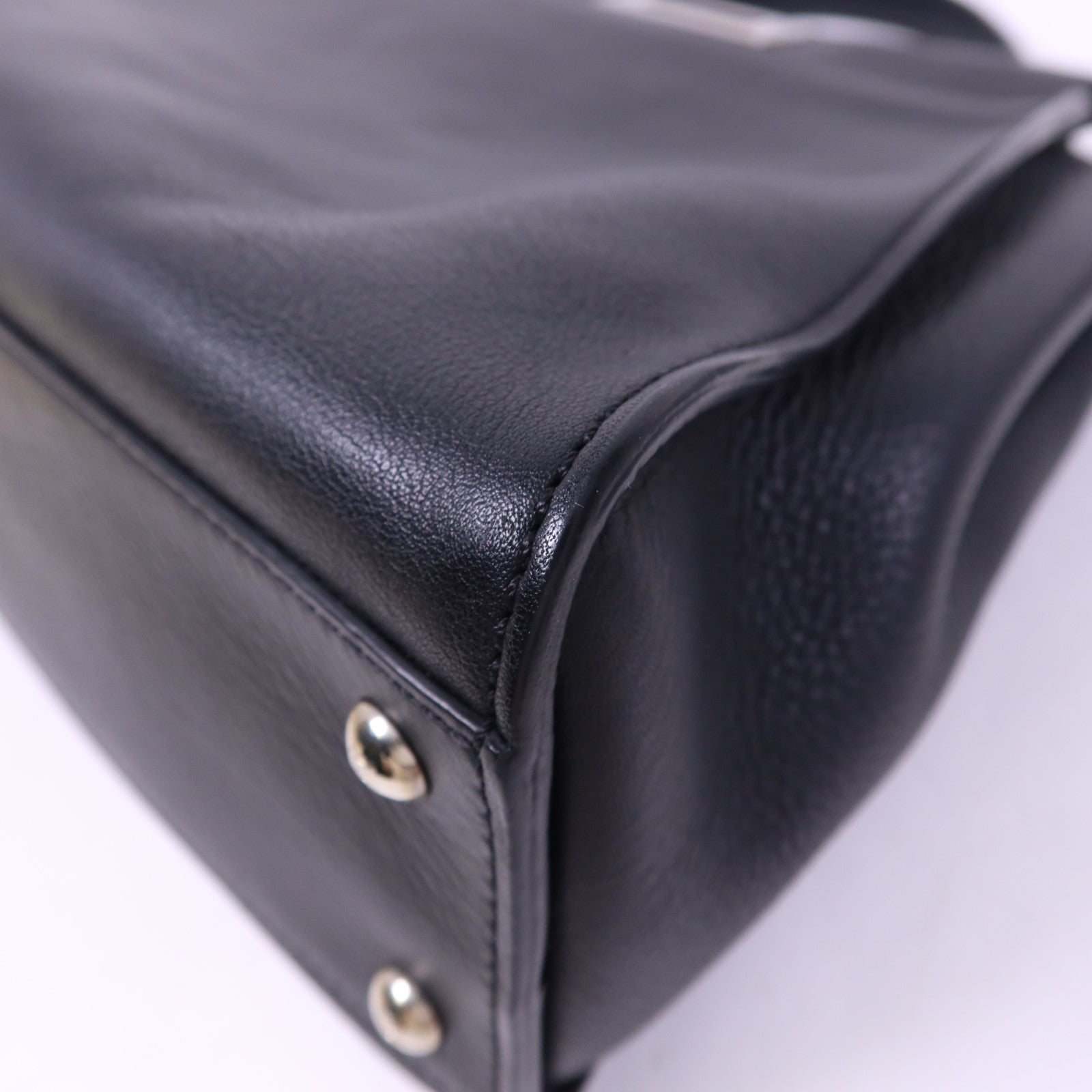 FENDI 蛇皮皮革/牛皮皮革Peekaboo Bag銀扣手挽肩背兩用袋