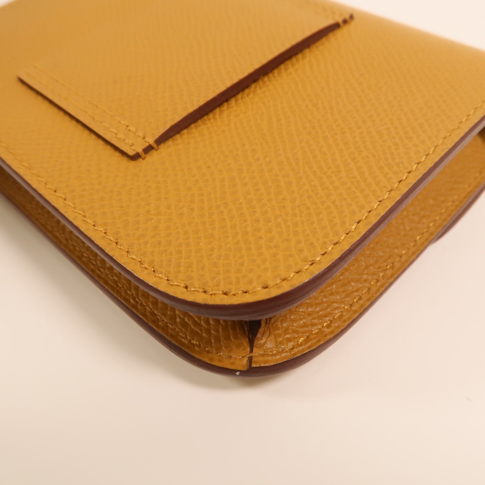 HERMES Epsom皮革Constance Slim Wallet銀扣錢包Chai