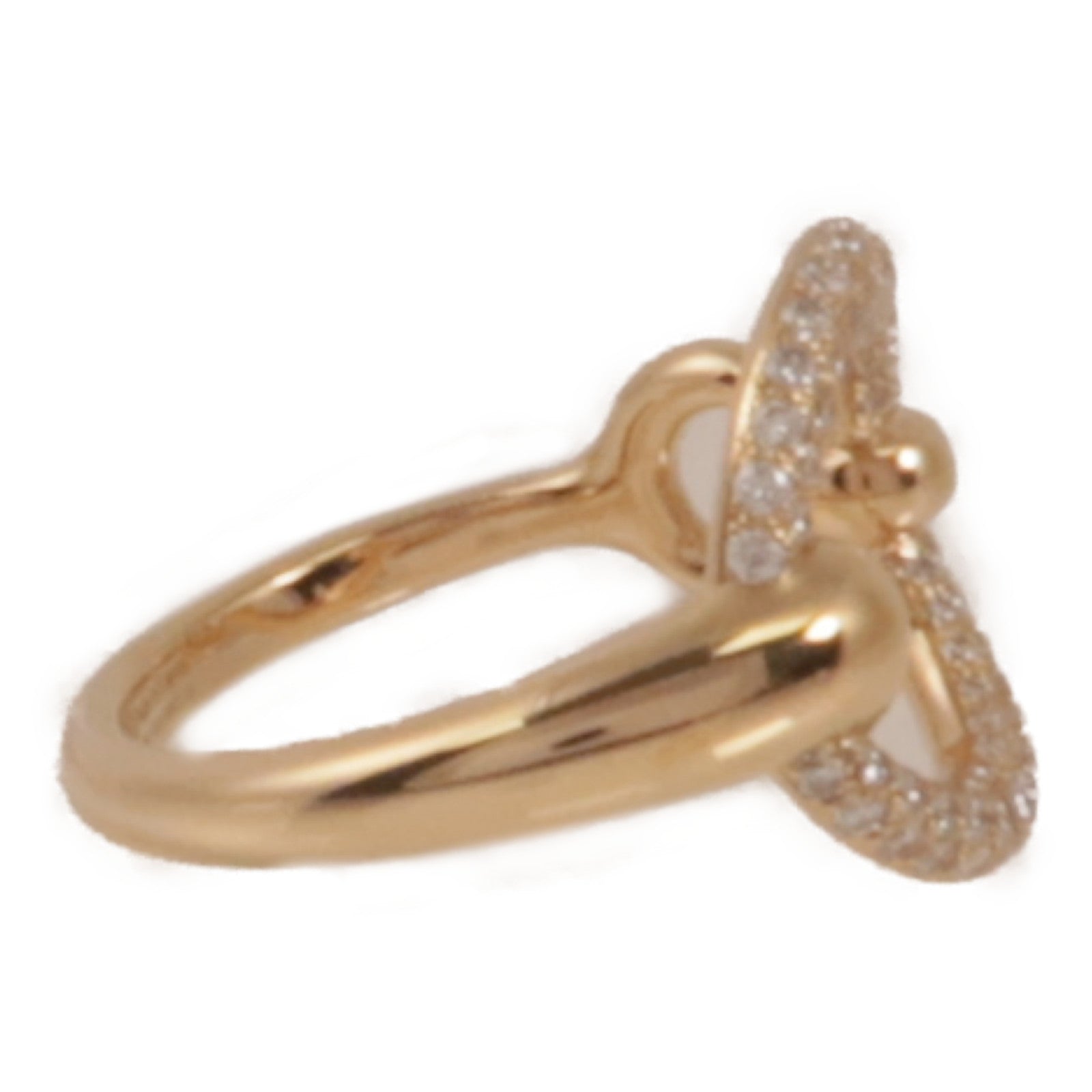 HERMES 18K玫瑰金Filet d'Or Ring Large Model鑽石戒指Cartier#51/US#5.5