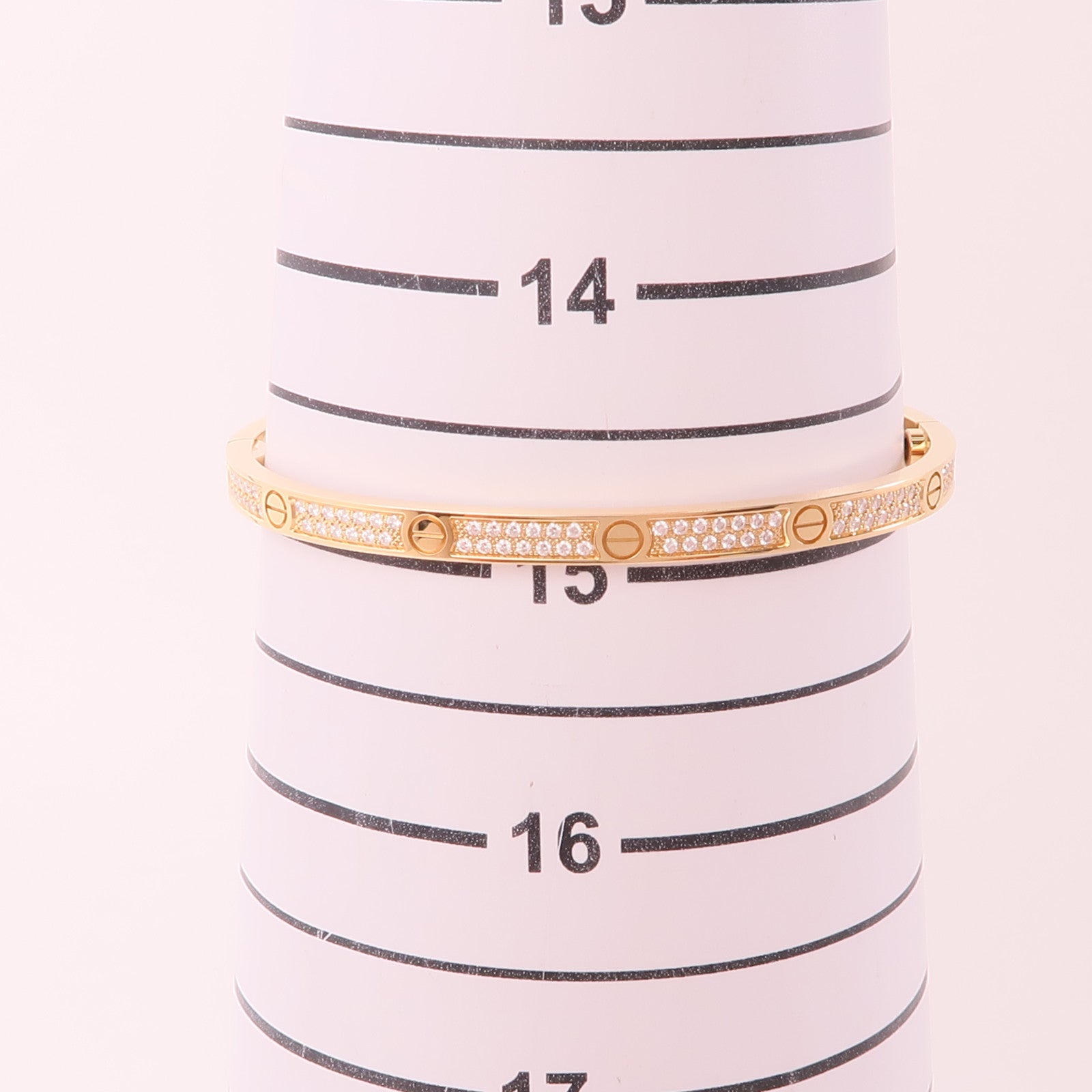 CARTIER 18K玫瑰金Love Bracelet Small Model鑽石手鐲