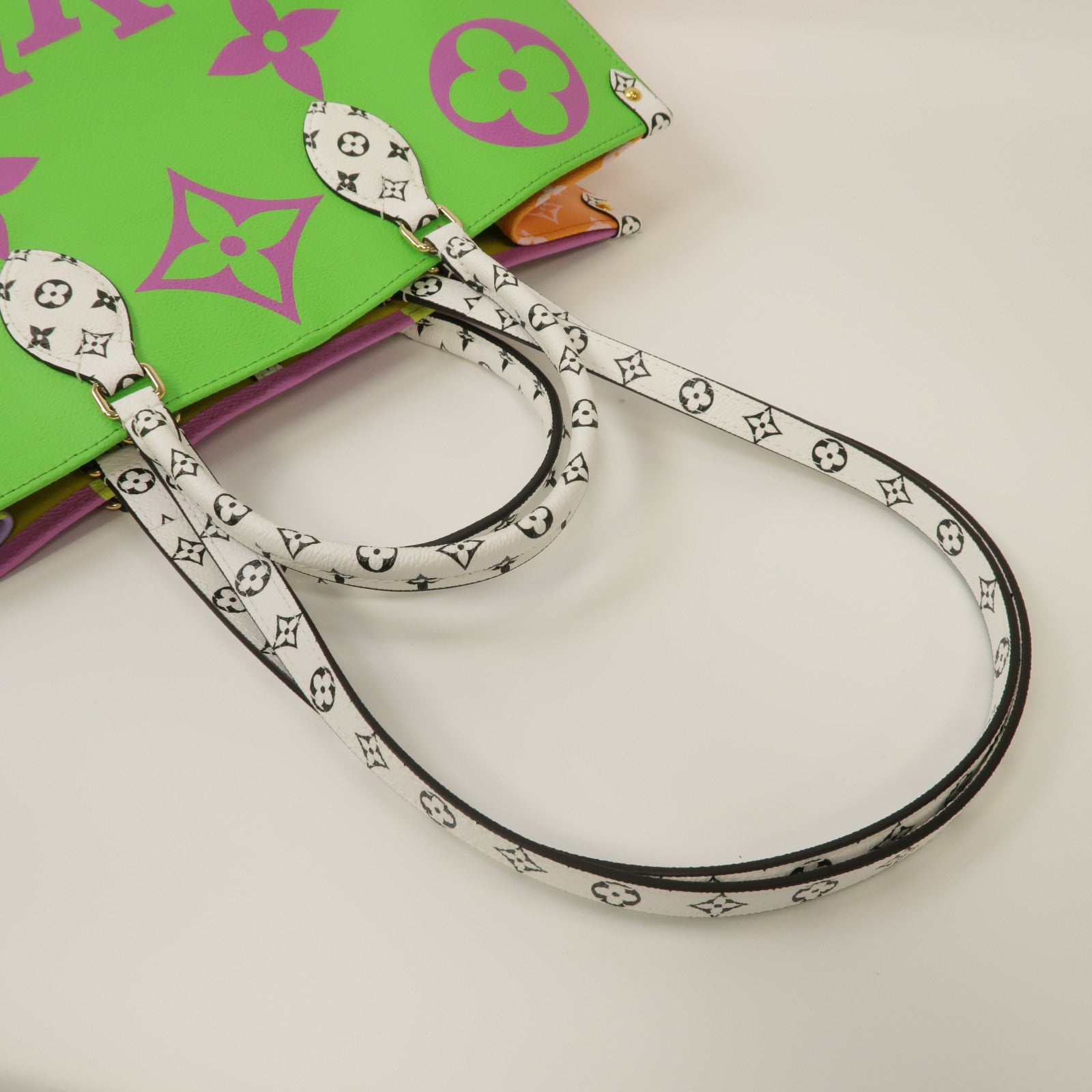 LOUIS VUITTON Monogram Giant On The Go GM金扣手挽肩背兩用袋彩色