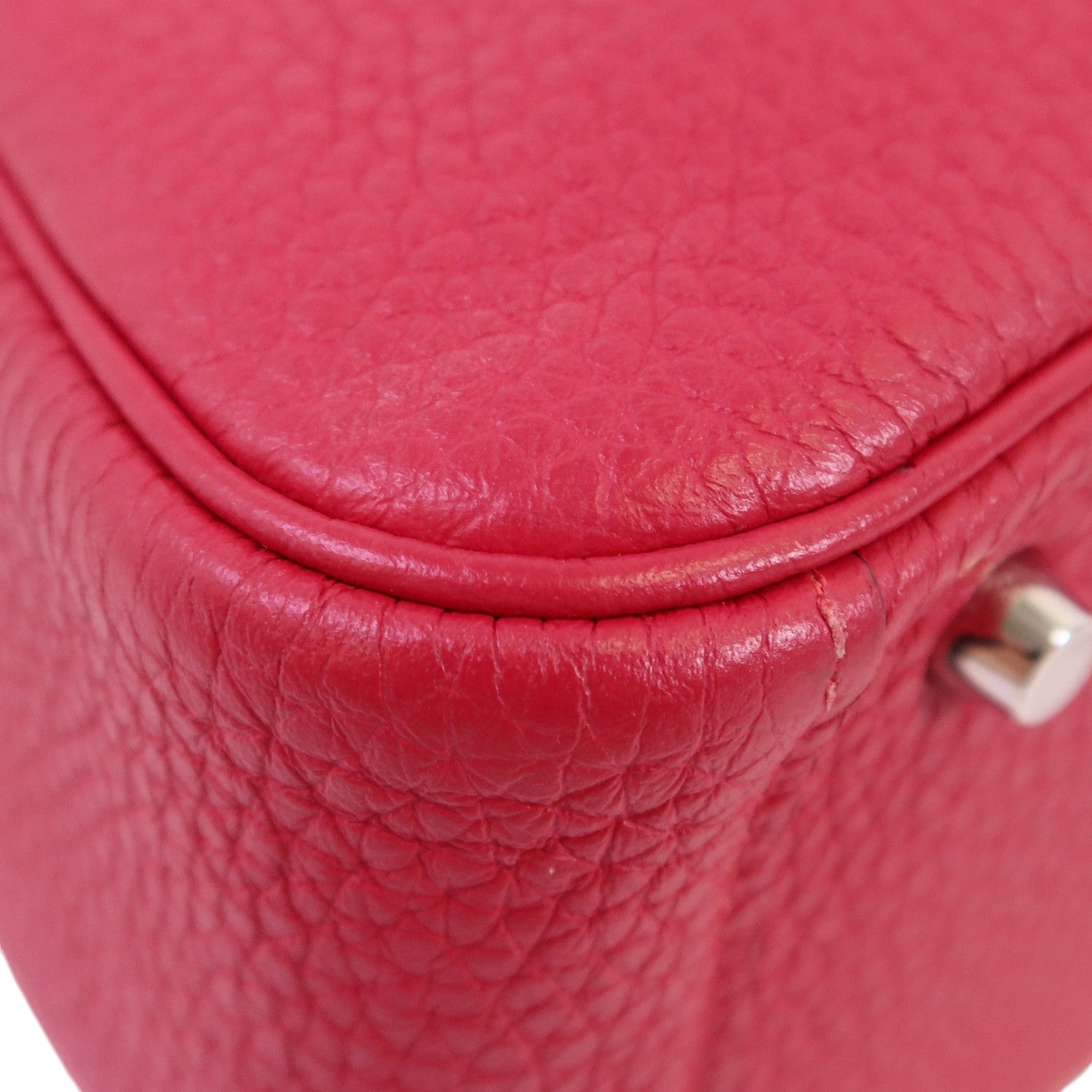 HERMES Togo皮革Mini Lindy銀扣肩背袋