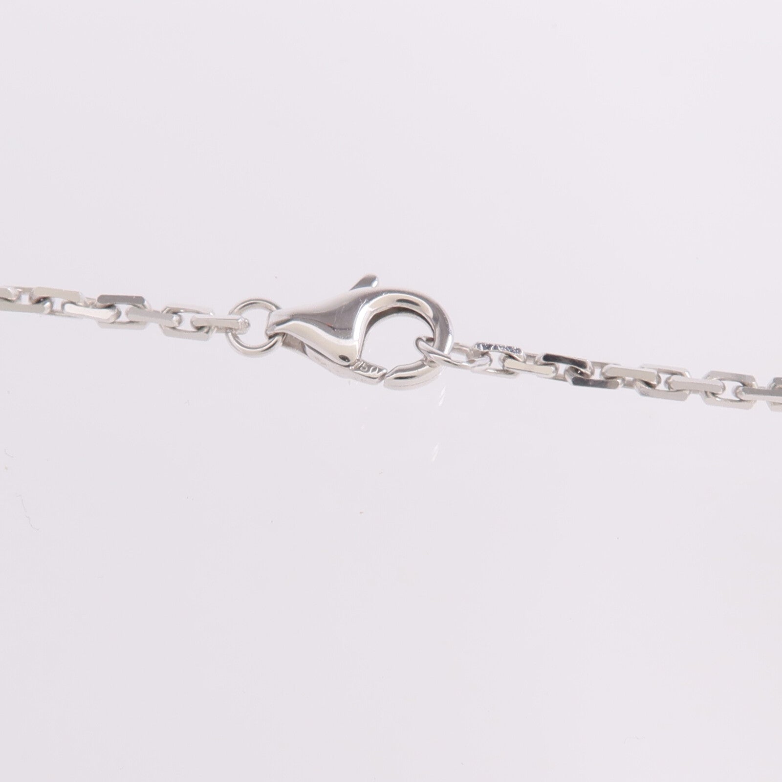 CARTIER 18K白金Love Necklace 6 Diamonds鑽石項鍊