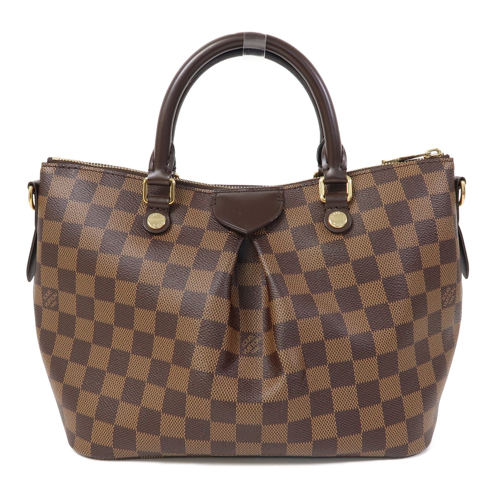 LOUIS VUITTON Damier Siena PM金扣手挽肩背兩用袋啡色