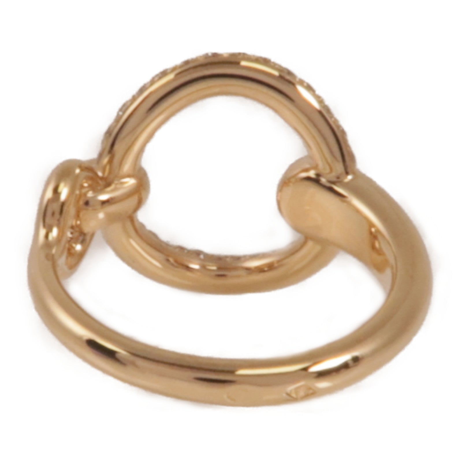 HERMES 18K玫瑰金Filet d'Or Ring Large Model鑽石戒指Cartier#51/US#5.5