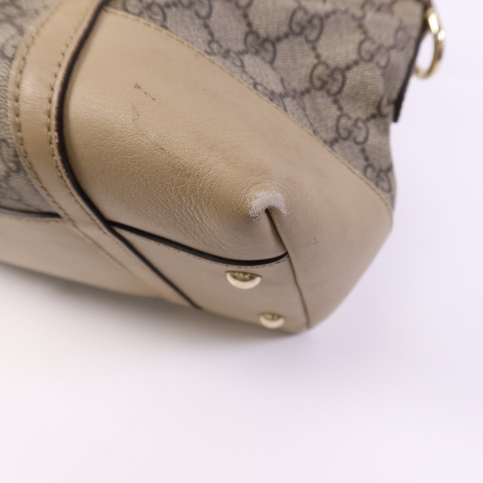 GUCCI 塗層帆布Shoulder Bag金扣肩背袋