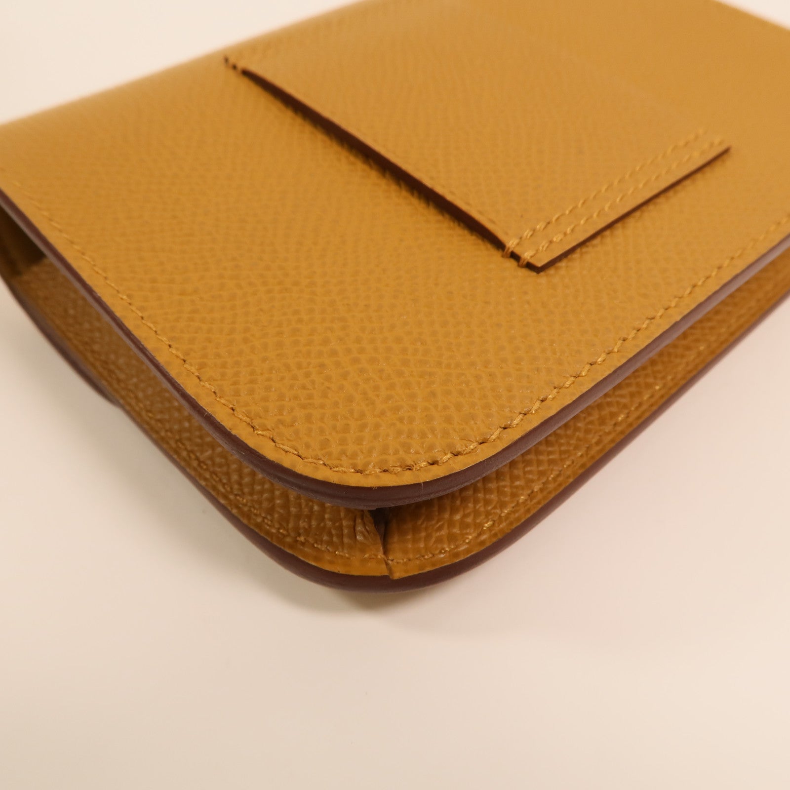 HERMES Epsom皮革Constance Slim Wallet銀扣錢包Chai