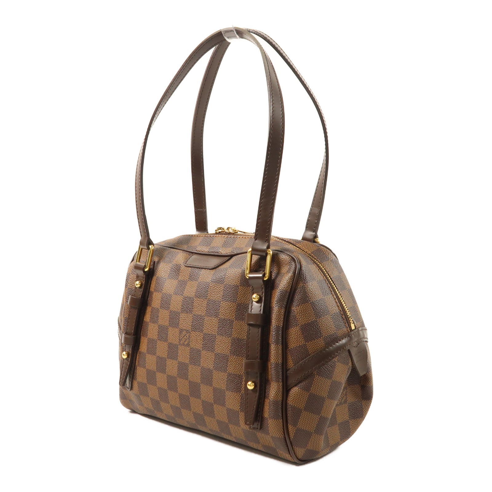 LOUIS VUITTON Damier Rivington PM金扣肩背袋
