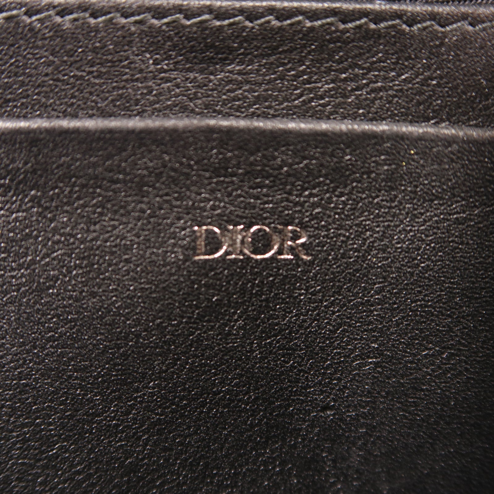 Dior 帆布Zipped Pouch with Strap銀扣肩背袋米色/黑色