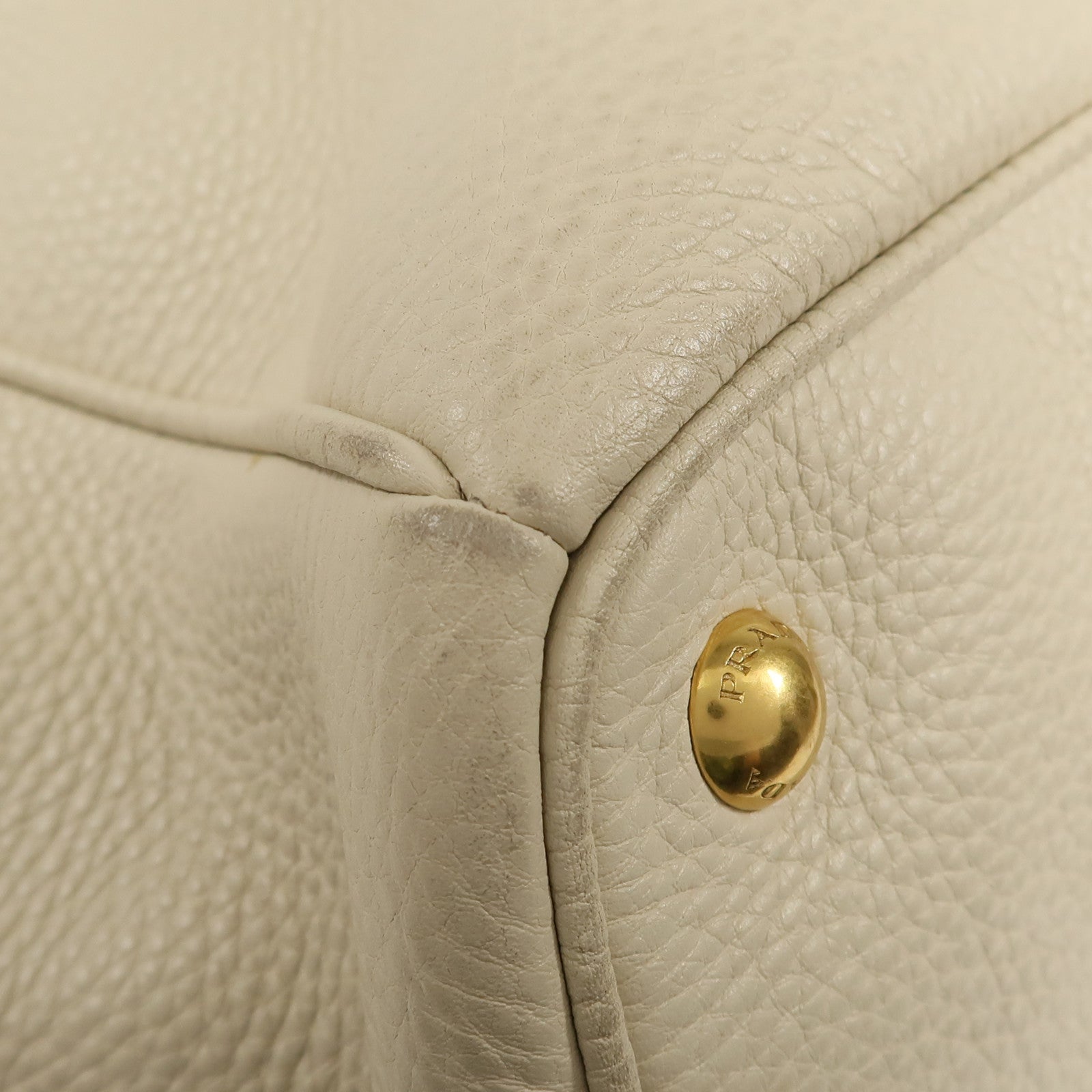 PRADA 牛皮皮革Shoulder Bag金扣手挽肩背兩用袋