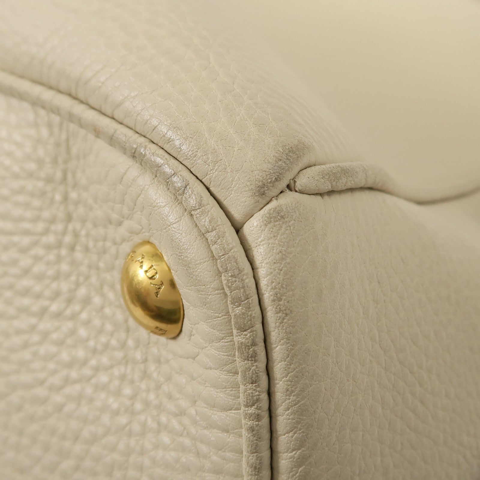 PRADA 牛皮皮革Shoulder Bag金扣手挽肩背兩用袋