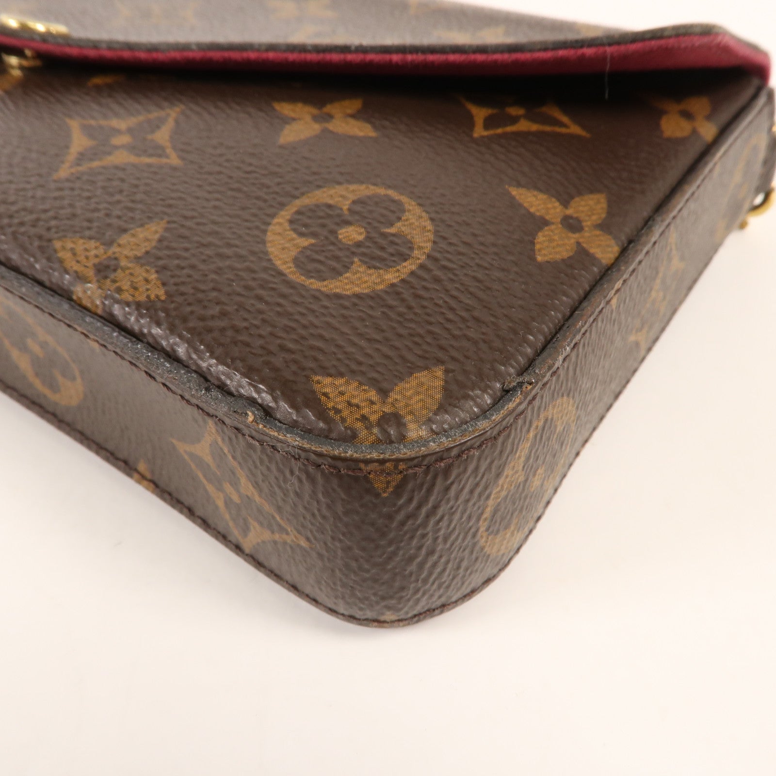 LOUIS VUITTON Monogram Pochette Felicie金扣鏈帶肩背袋