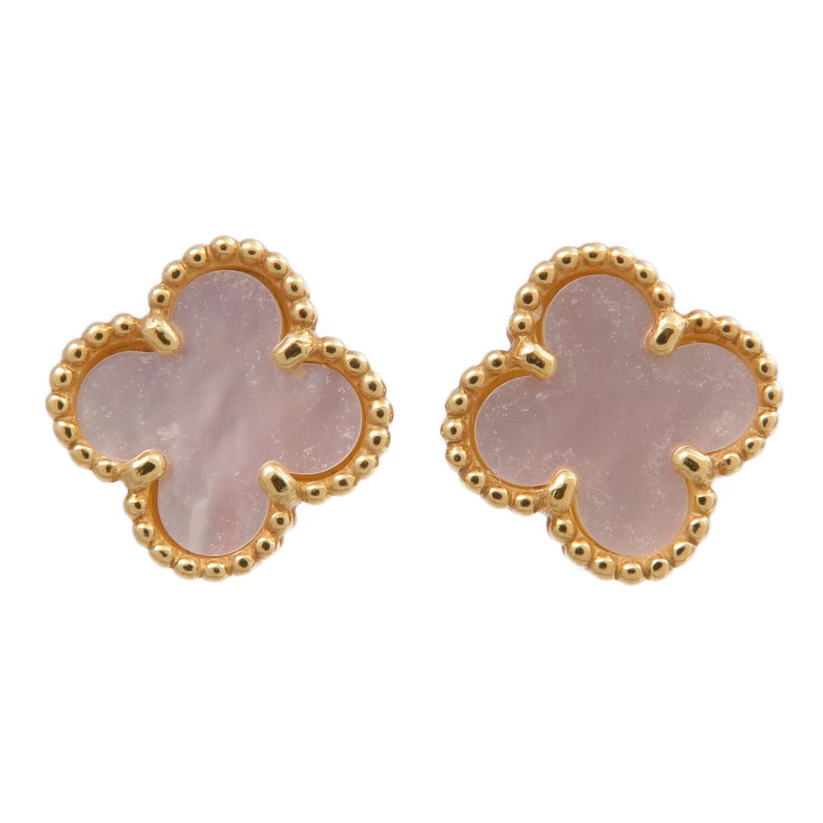 Van Cleef & Arpels 【激減優惠】18K黃金Sweet Alhambra Earstuds珍珠母貝耳環