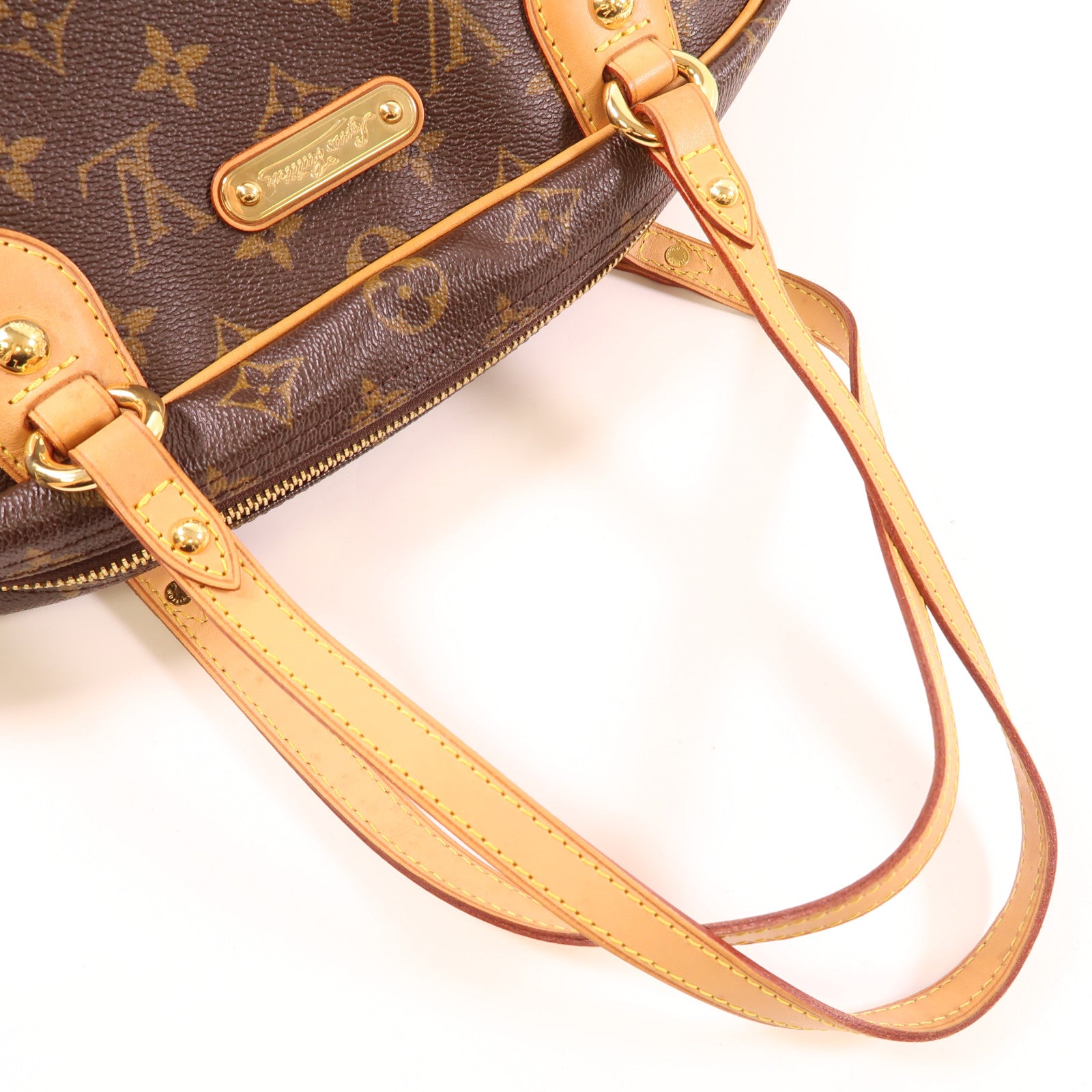 LOUIS VUITTON Monogram Montorgueil GM金扣肩背袋棕色