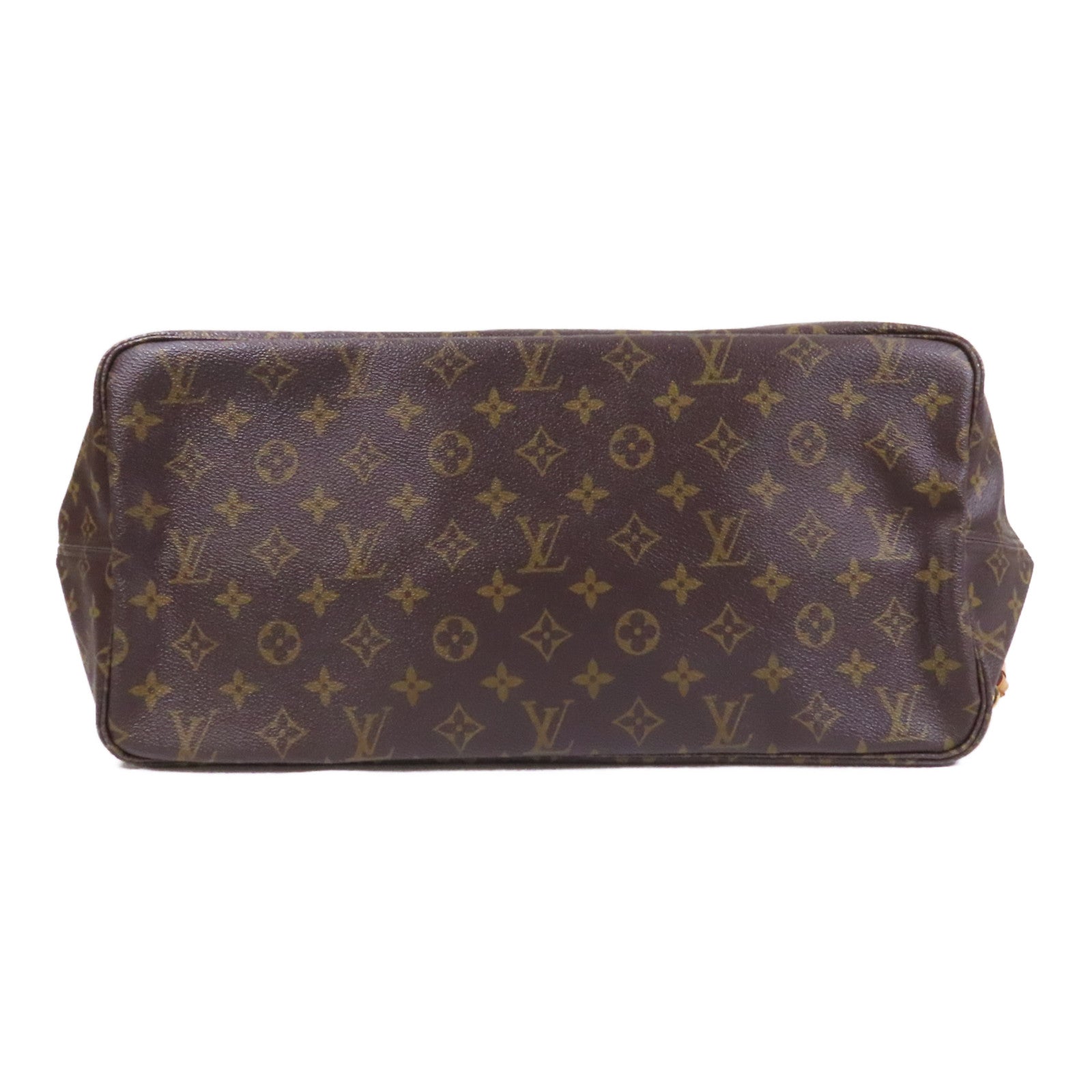 LOUIS VUITTON Monogram Neverfull GM金扣手挽袋啡色