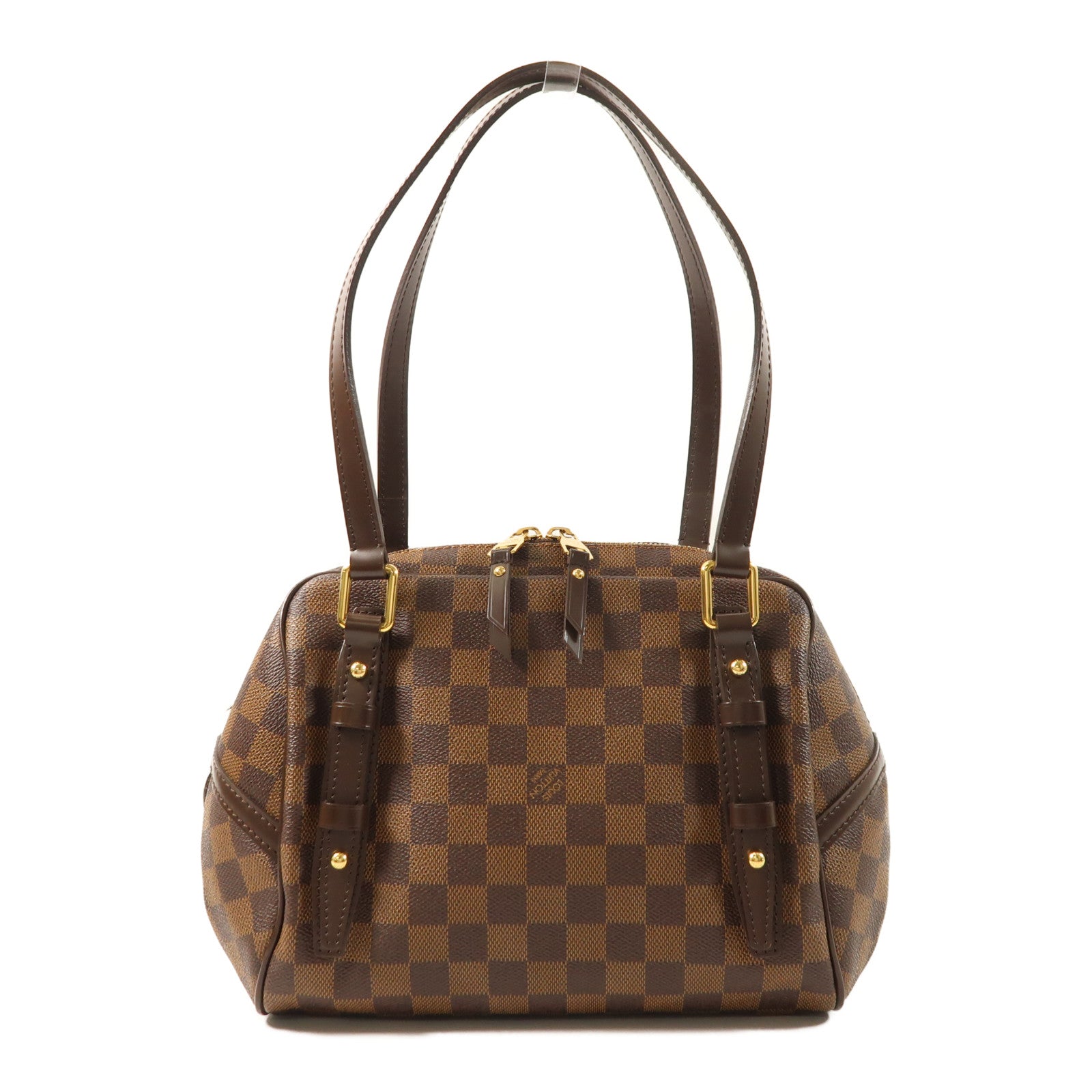 LOUIS VUITTON Damier Rivington PM金扣肩背袋