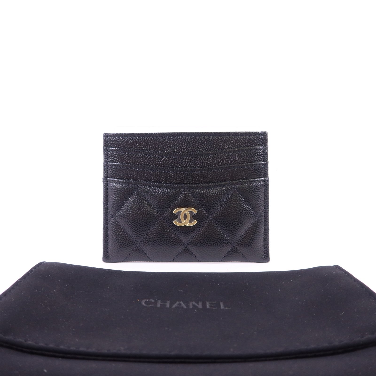 CHANEL 牛皮皮革Card Case金扣卡片套