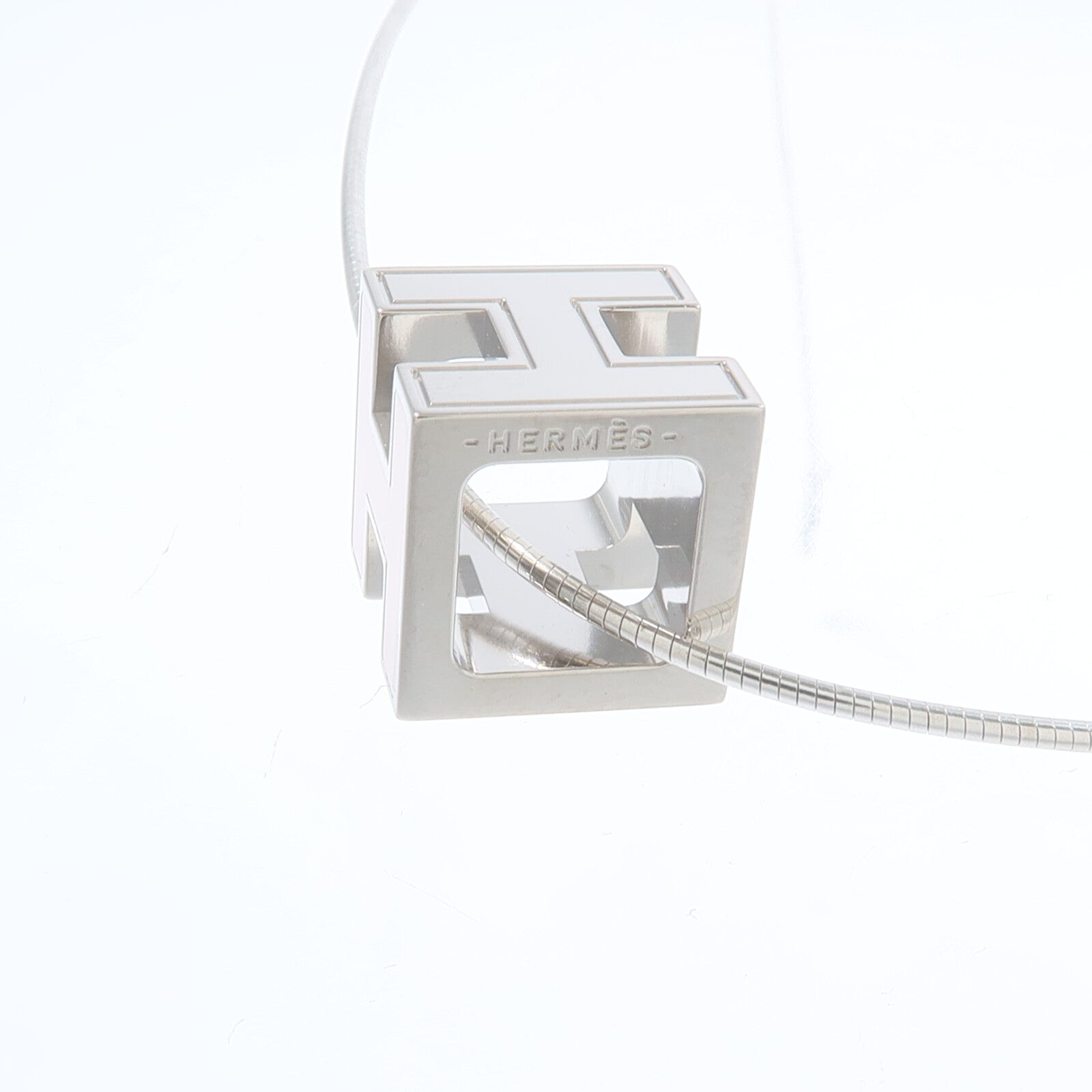 HERMES 金屬Cage D'h Pendant項鍊