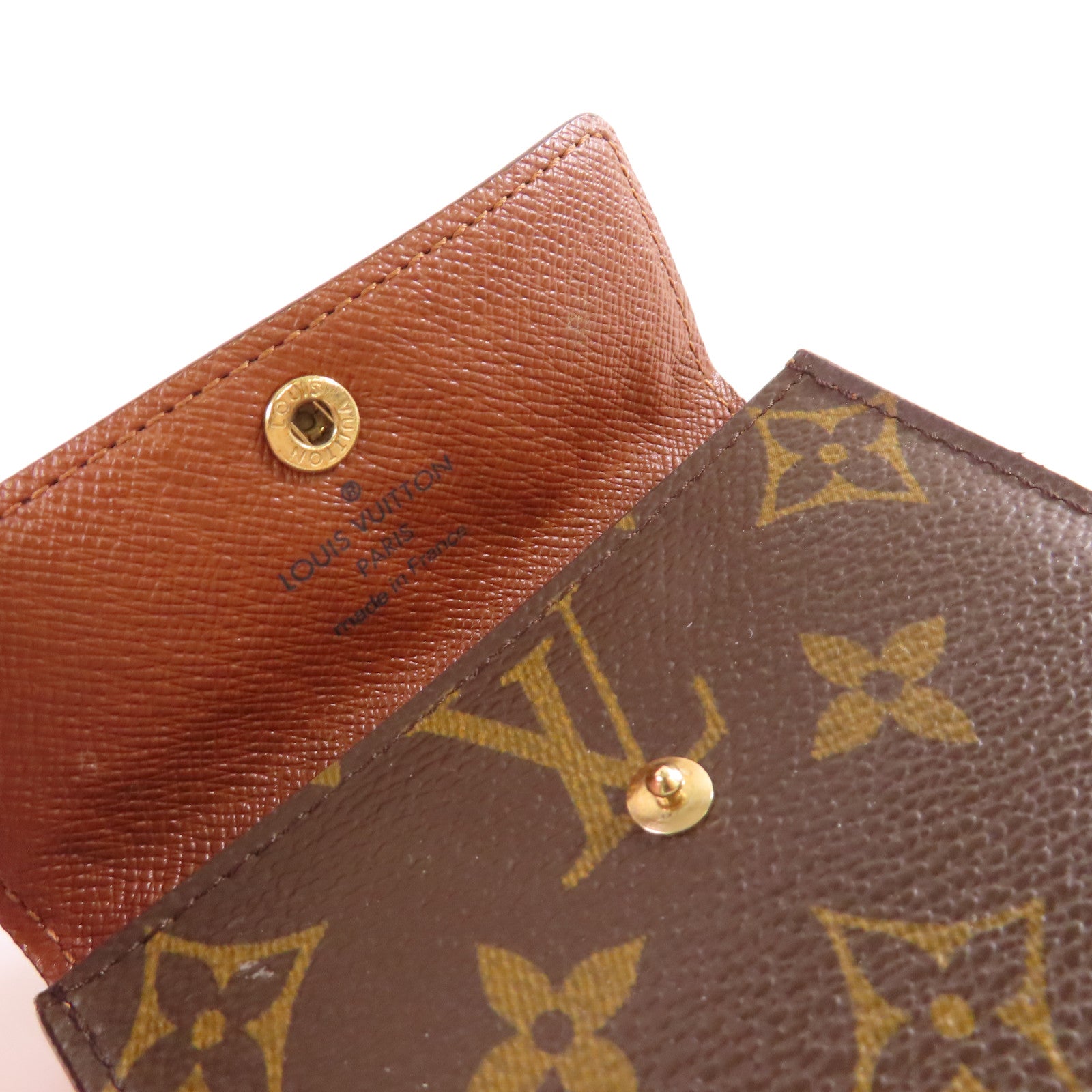 LOUIS VUITTON 【激減優惠】Monogram Card Case金扣零錢卡套啡色
