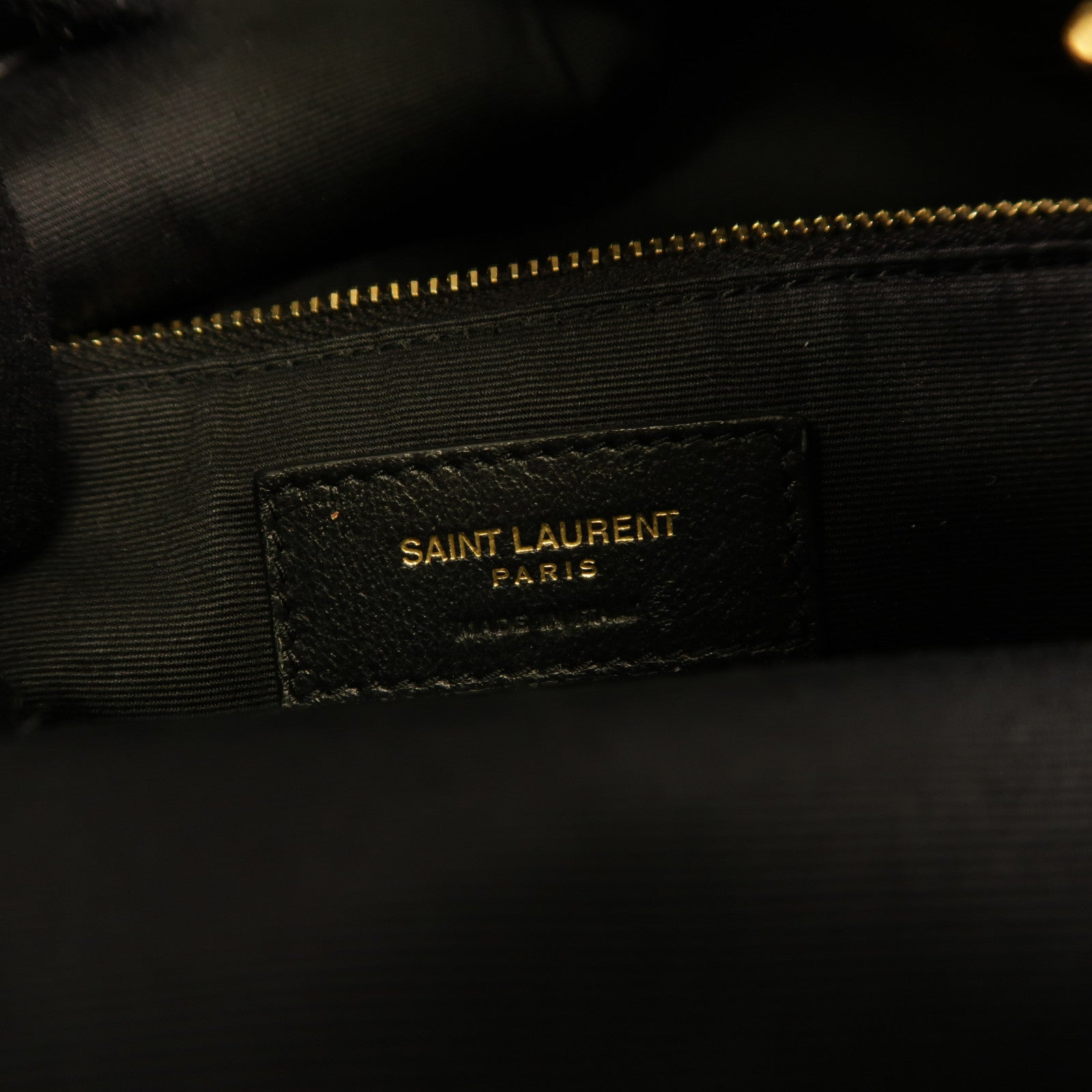 SAINT LAURENT 【激減優惠】羊皮皮革Joe Backpack金扣肩背袋黑色