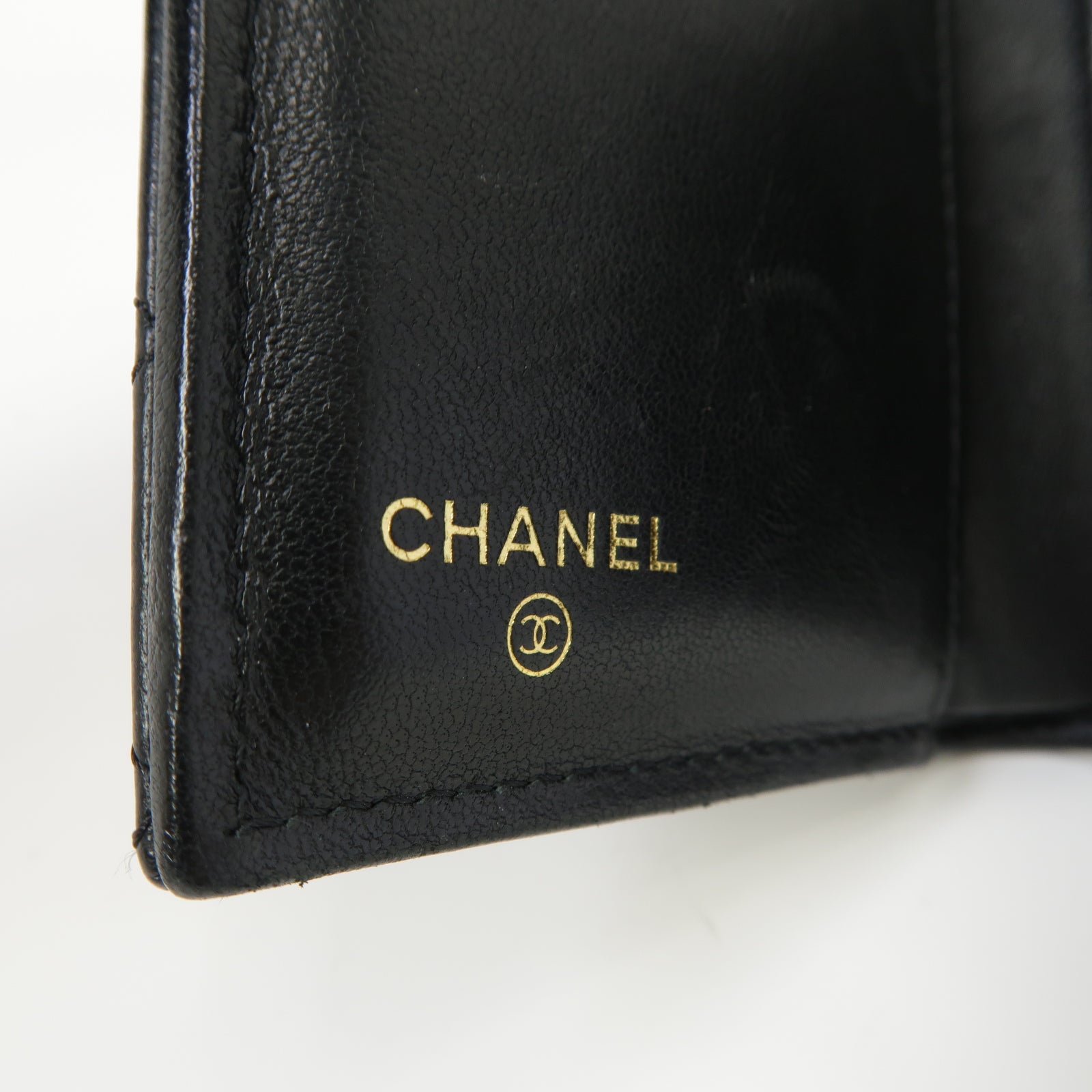 CHANEL 【激減優惠】菱格羊皮皮革Boy Wallet金扣錢包黑色