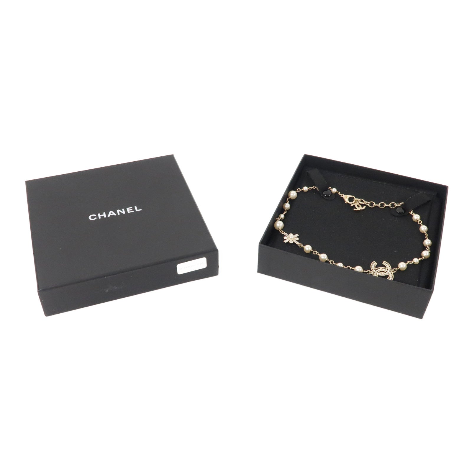 CHANEL 金屬/PVC Necklace項鍊金色