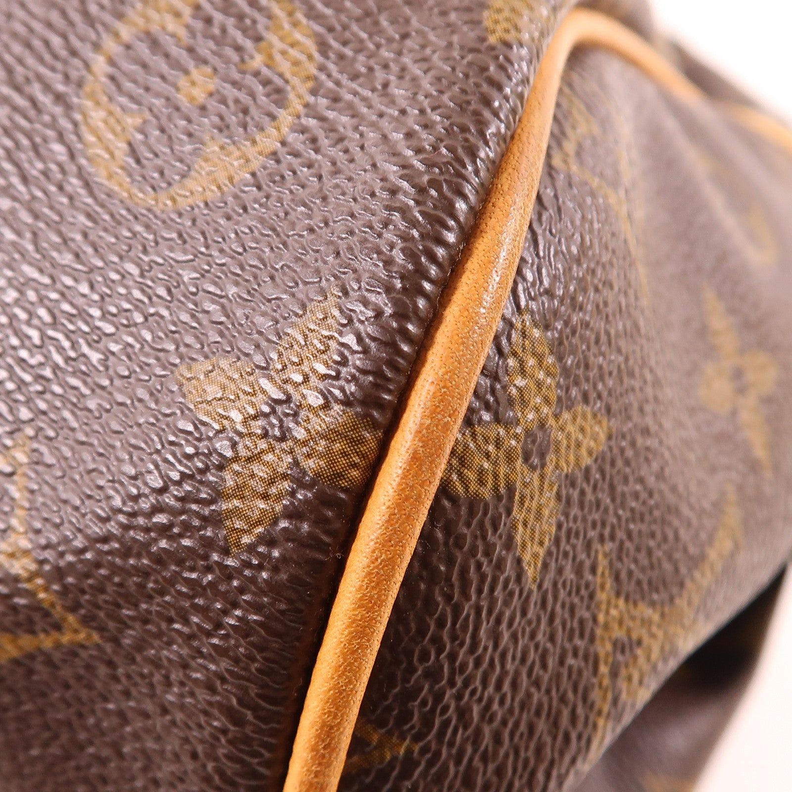 LOUIS VUITTON Monogram Montorgueil GM金扣肩背袋棕色