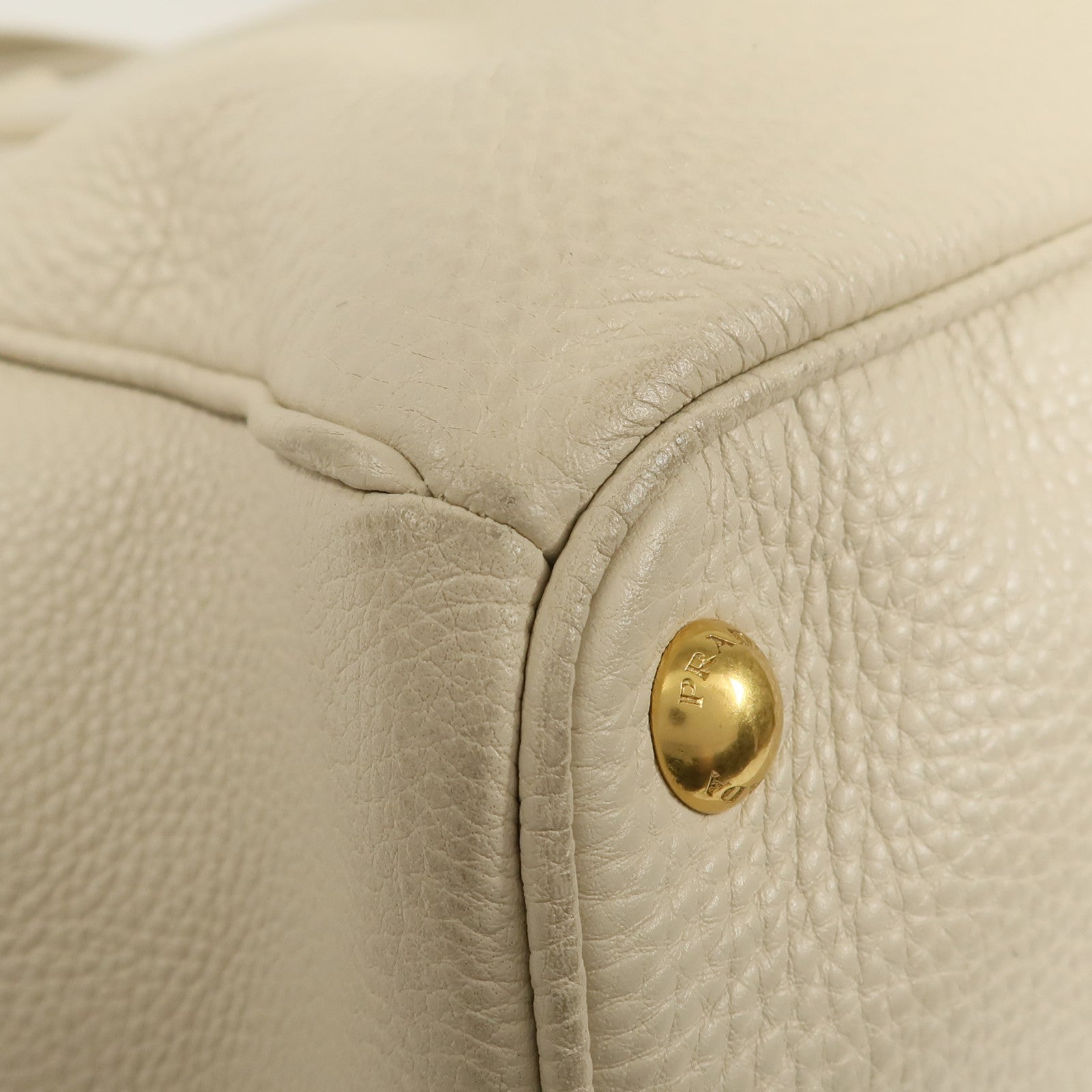 PRADA 牛皮皮革Shoulder Bag金扣手挽肩背兩用袋