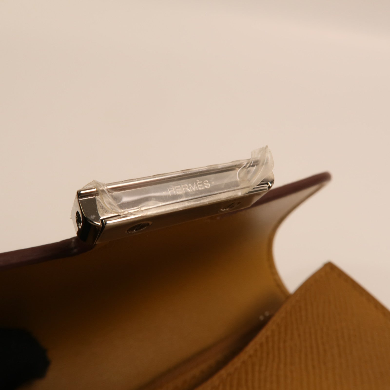 HERMES Epsom皮革Constance Slim Wallet銀扣錢包Chai