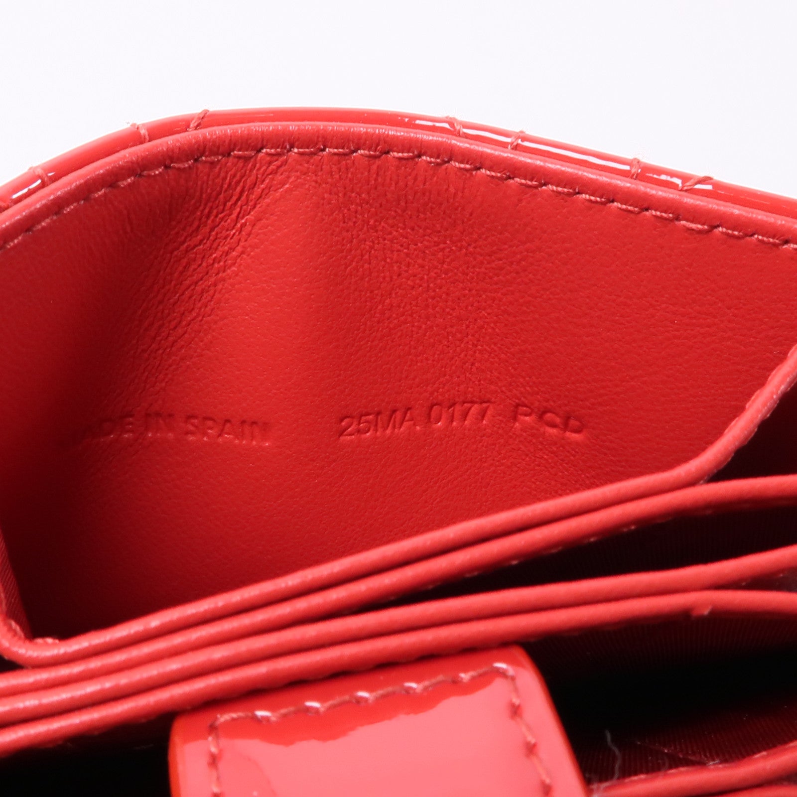 Dior 漆皮皮革Card Case金扣卡片套紅色