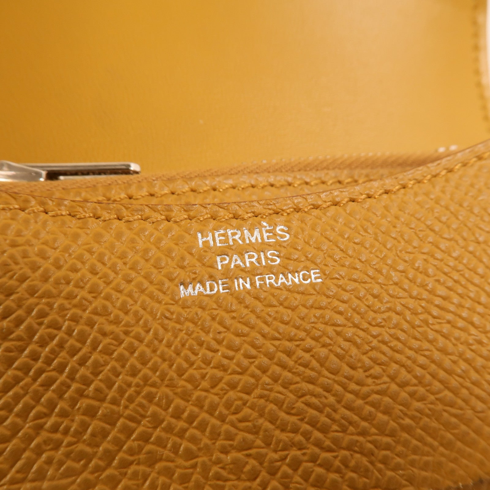 HERMES Epsom皮革Constance Slim Wallet銀扣錢包Chai