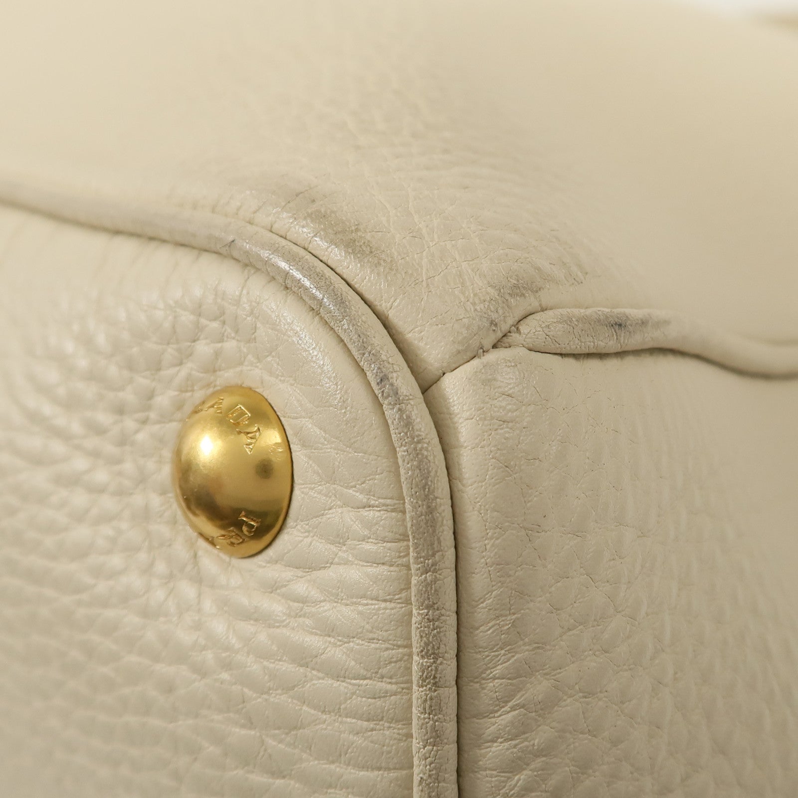 PRADA 牛皮皮革Shoulder Bag金扣手挽肩背兩用袋