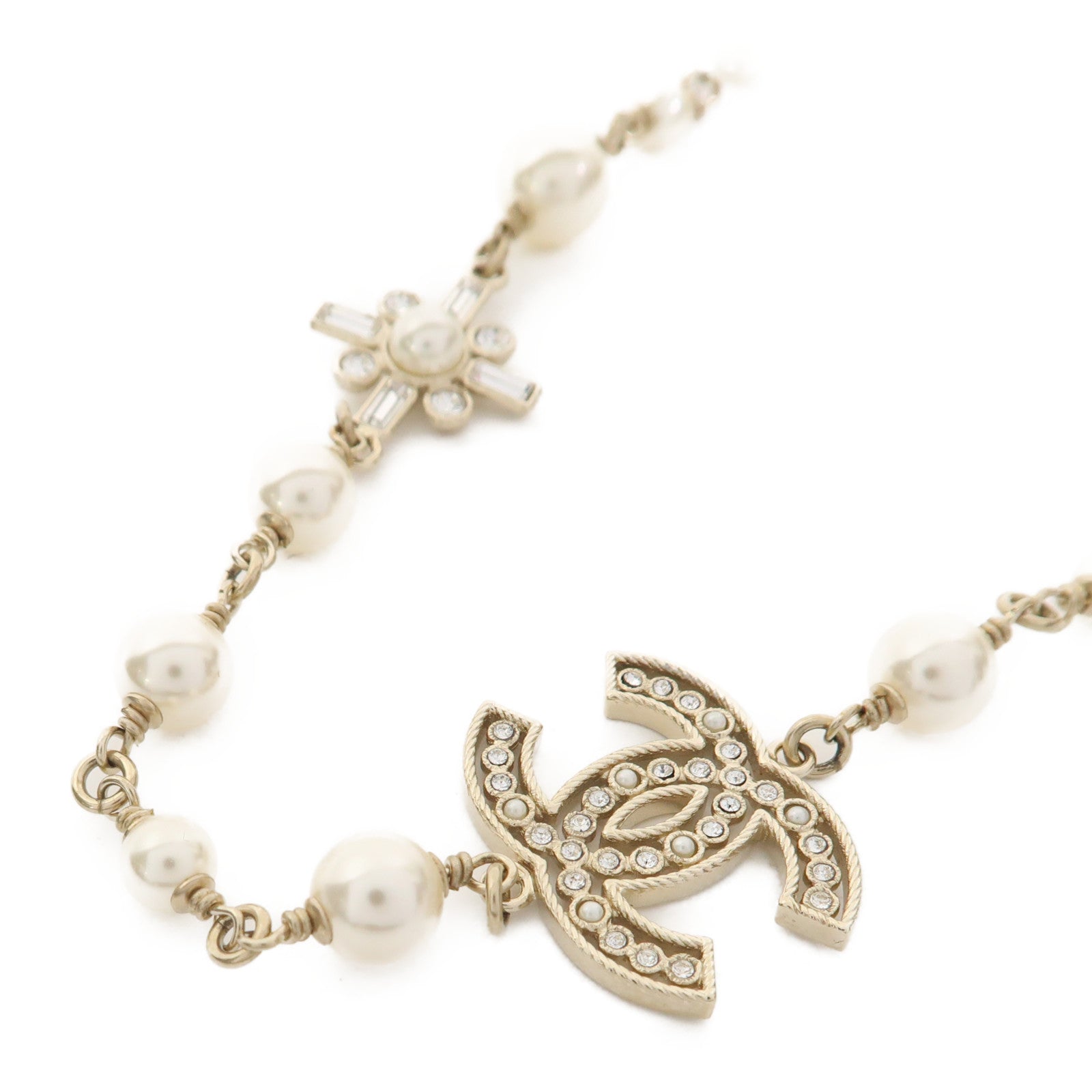 CHANEL 金屬/PVC Necklace項鍊金色