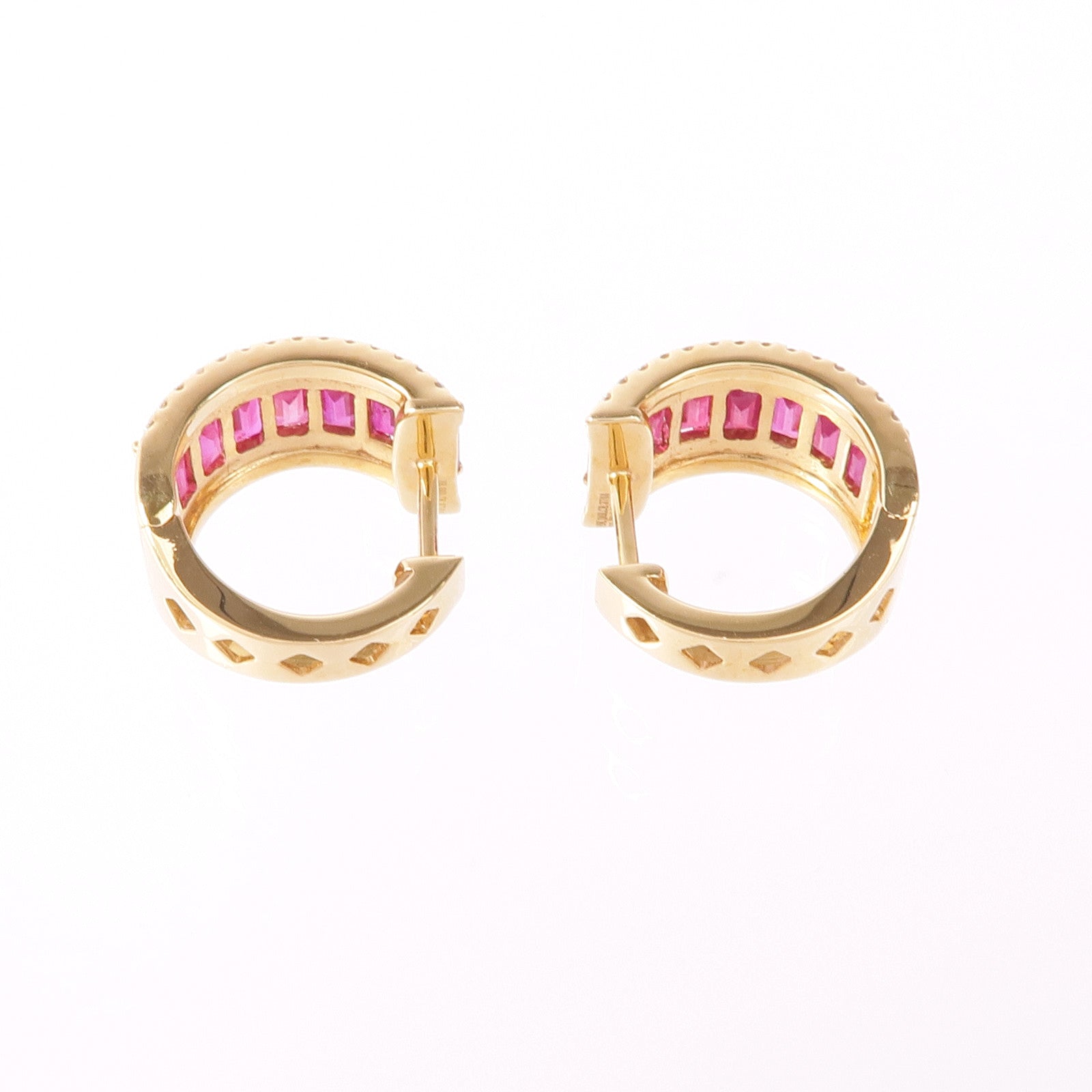 JEWELRY【激減優惠】 18K黃金Ruby/Diamond Earrings紅寶石/鑽石耳環