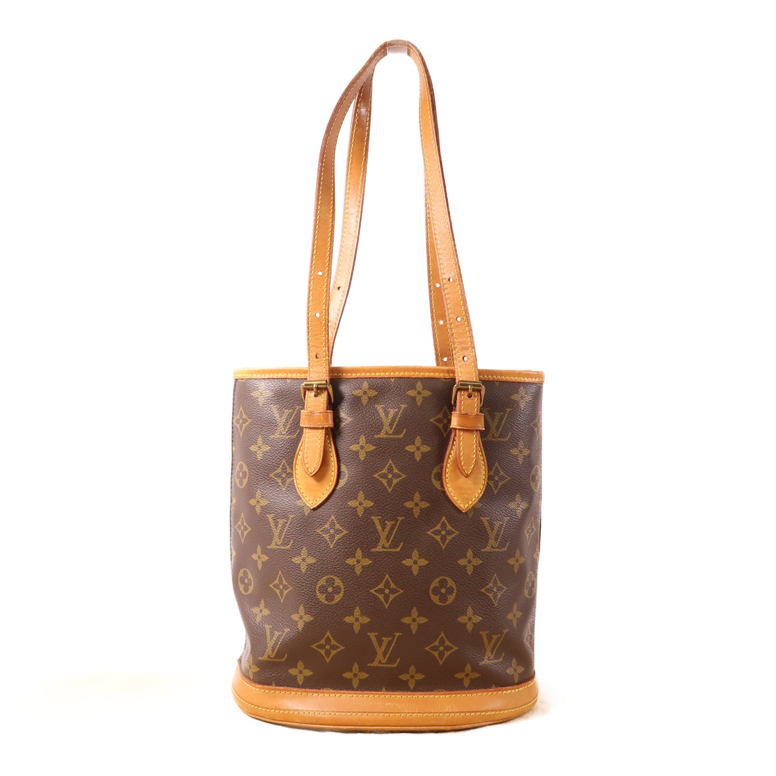LOUIS VUITTON Monogram Bucket PM金扣肩背袋