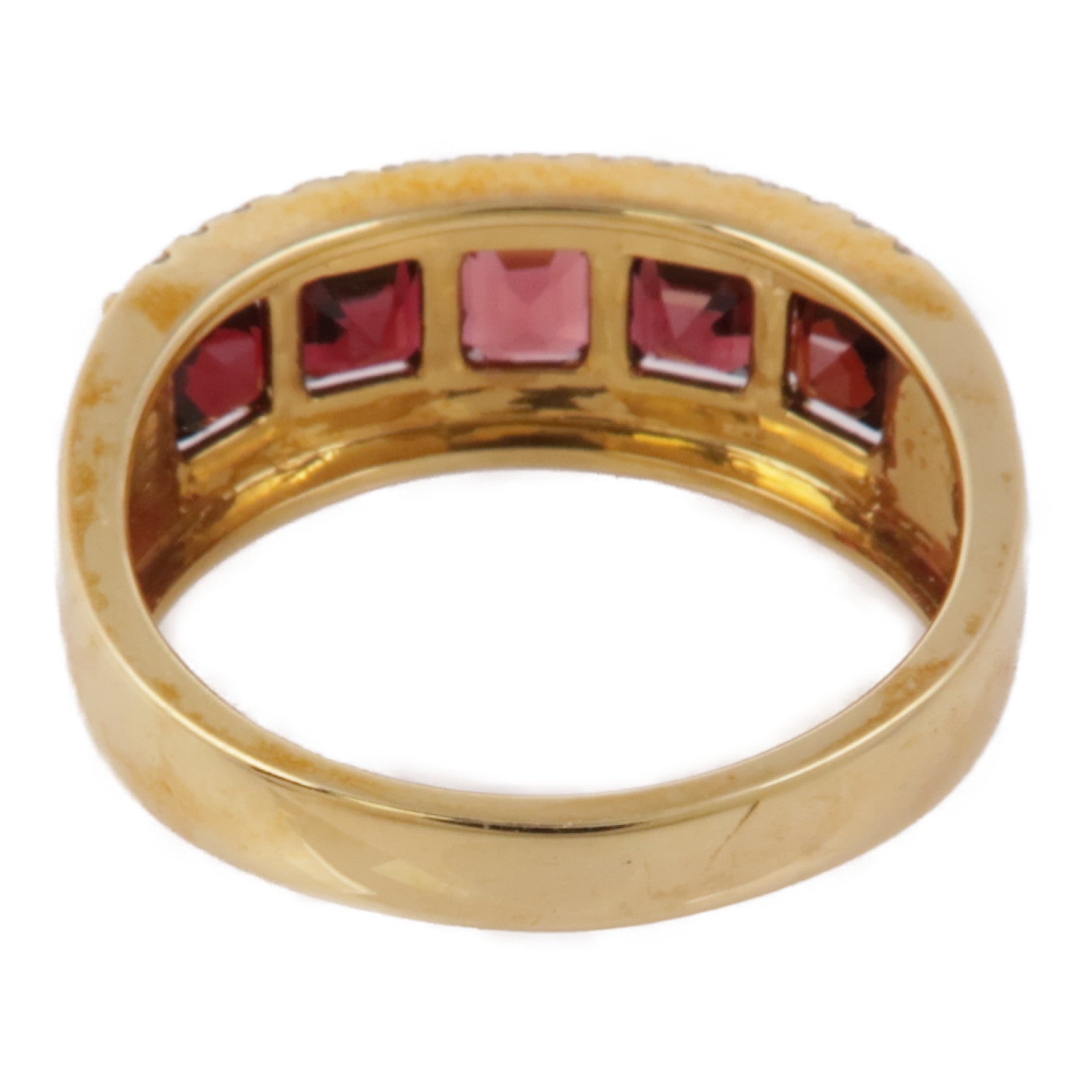 JEWELRY 18K黃金Red Spinel/Diamond Ring紅色尖晶石/鑽石戒指US#6